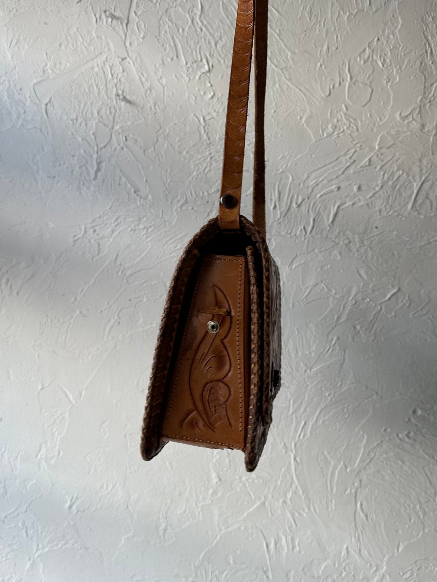 70s Tooled Leather Purse
