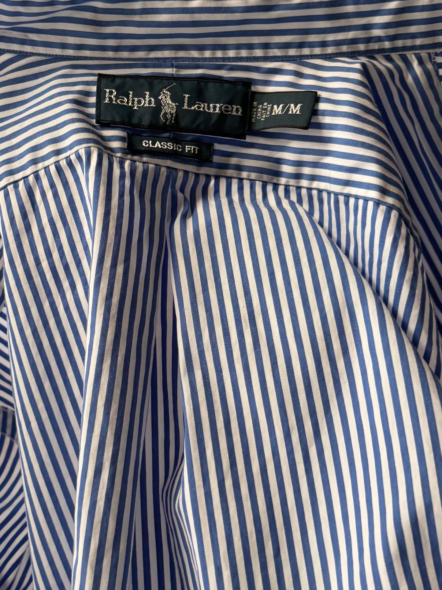 Y2k 'Ralph Lauren' Striped Button Up Shirt / Medium
