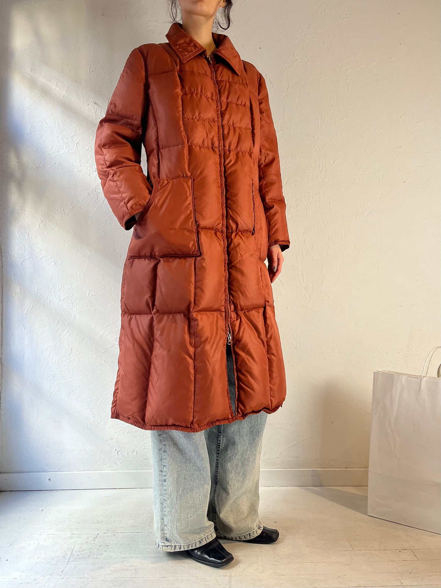 80s/90s ‘Sears’ Orange Puffer Coat / Small