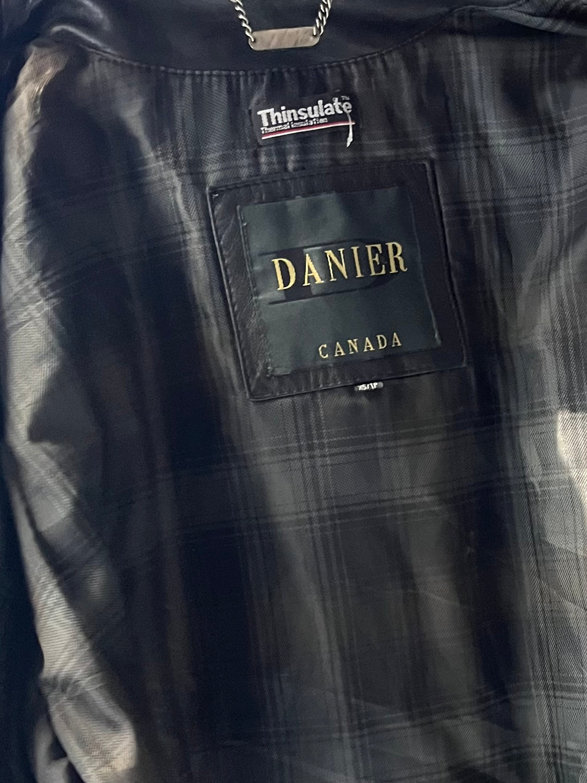 90s 'Danier' Drawstring Leather Jacket / Small