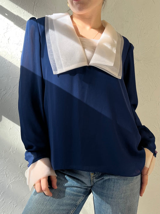 70s ‘Algo’ Long Sleeve Peasant Blouse / Small