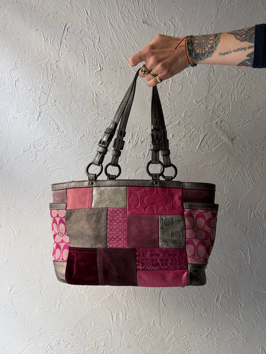 Y2k 'Coach F12664' Pink Patchwork Purse