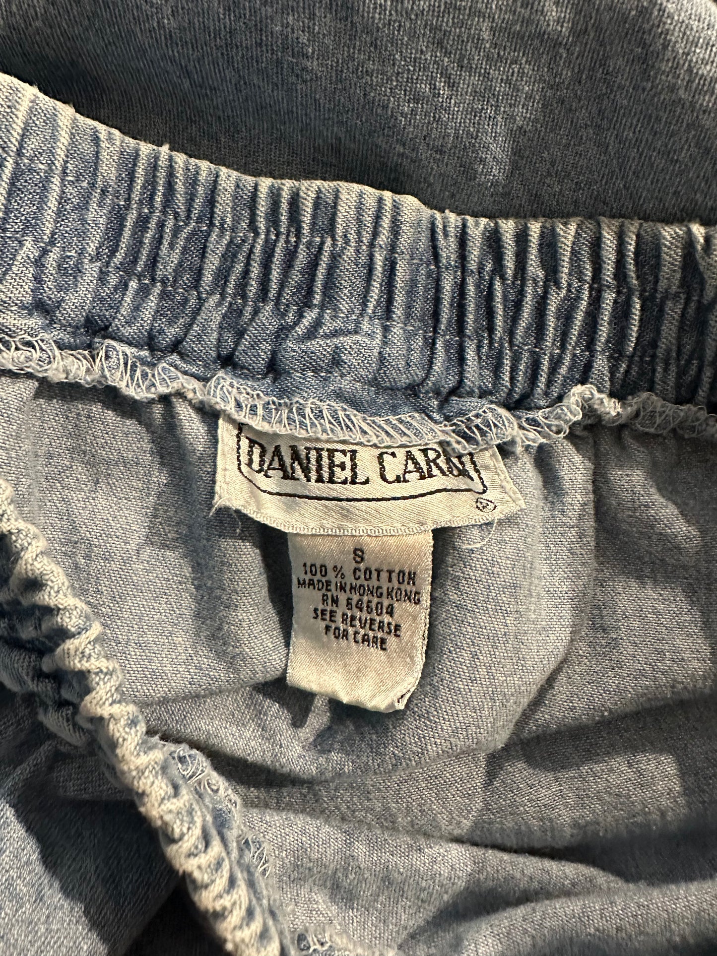 90s 'Daniel Caron' Denim Peasant Skirt / Small