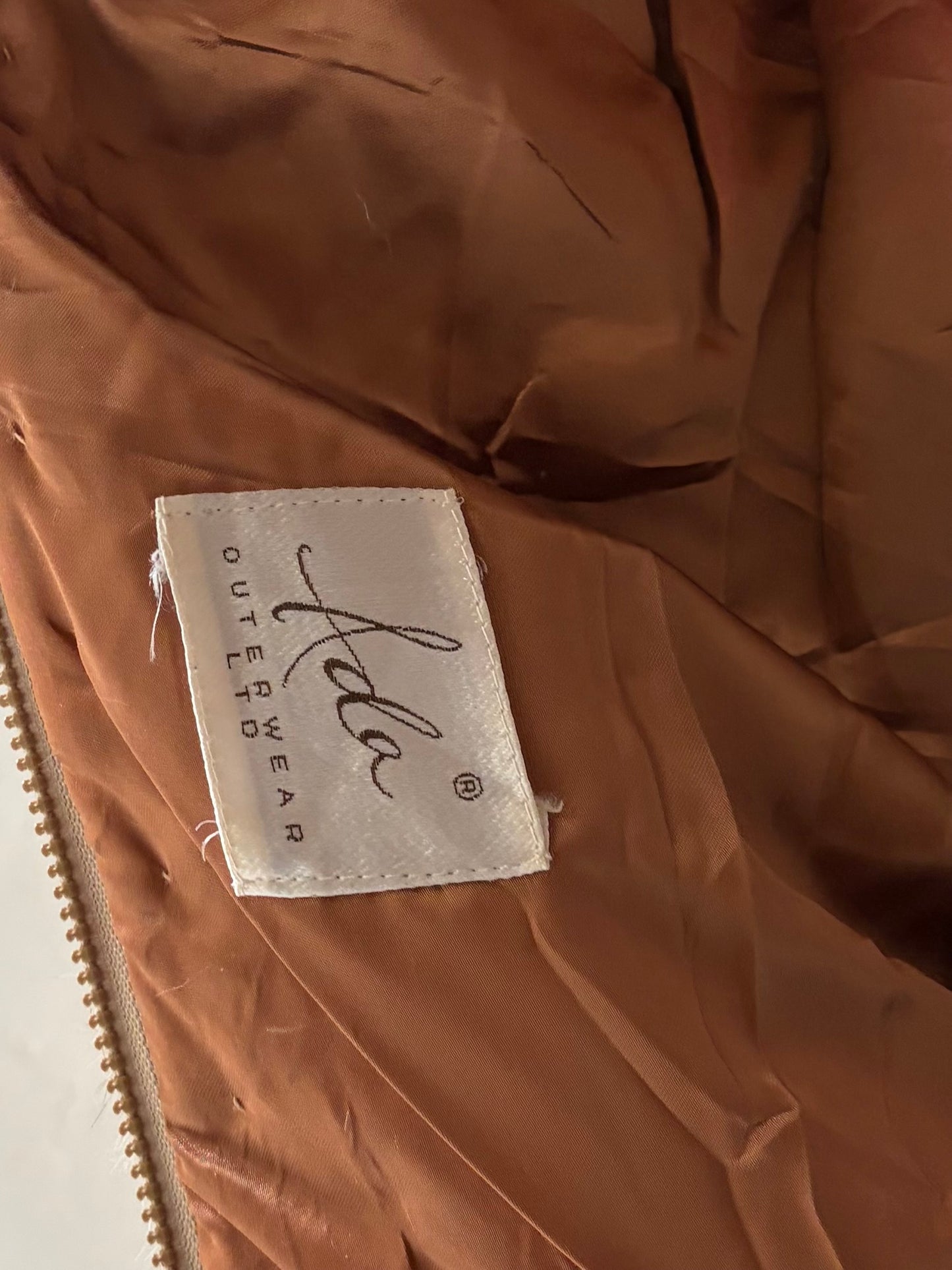 90s 'Ada' Fur Bomber Jacket / Small