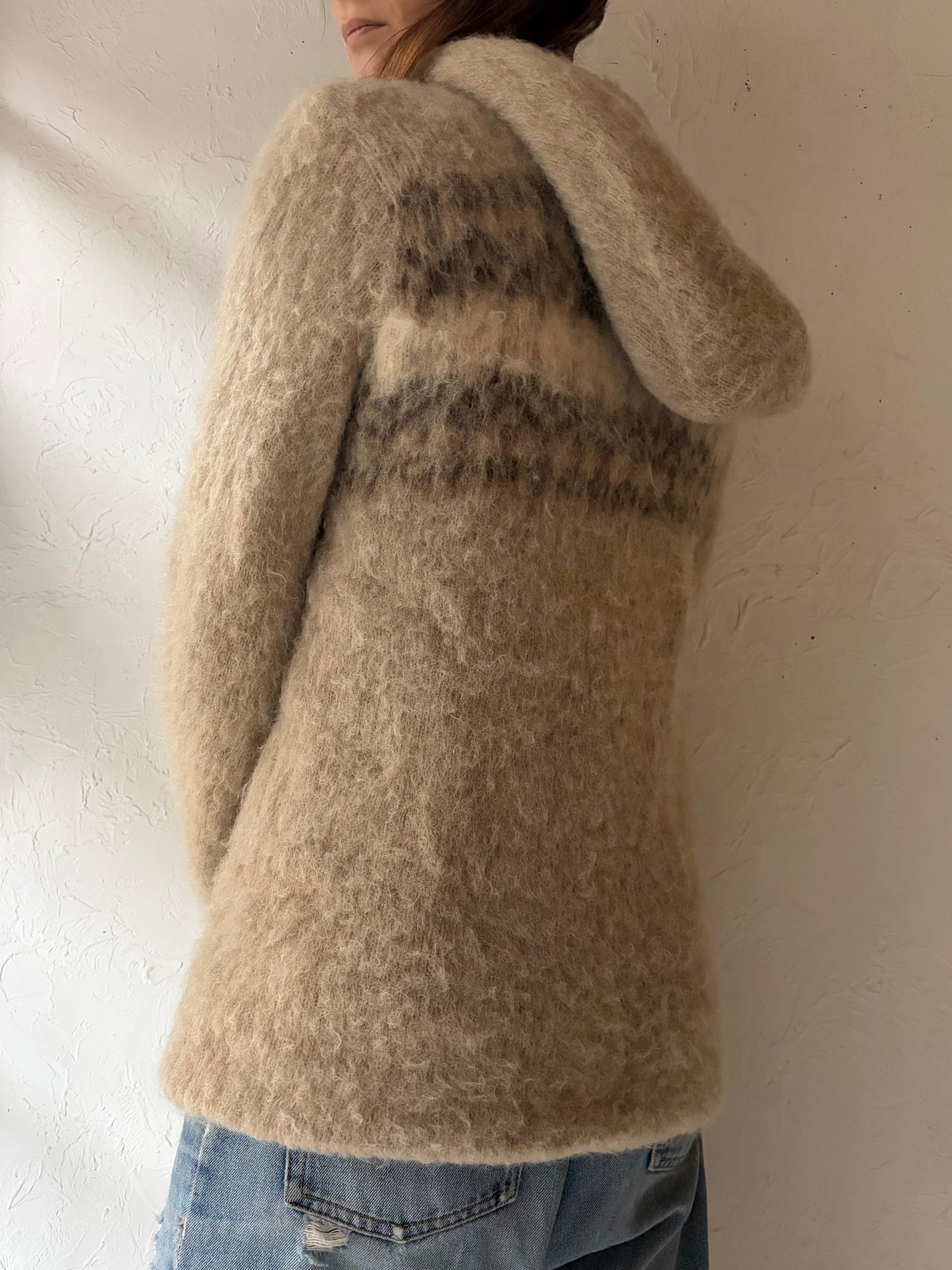 70s 'Sears' Wool Hooded Sweater / Medium