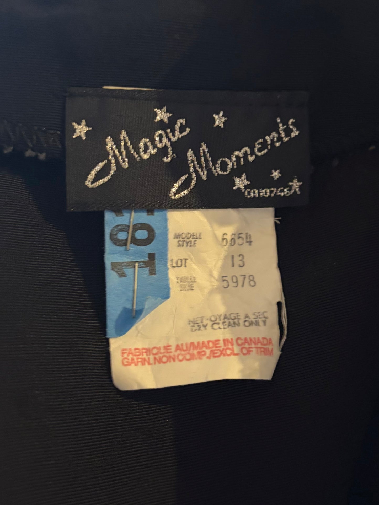 80s 'Magic Moments' Black Blouse / Medium