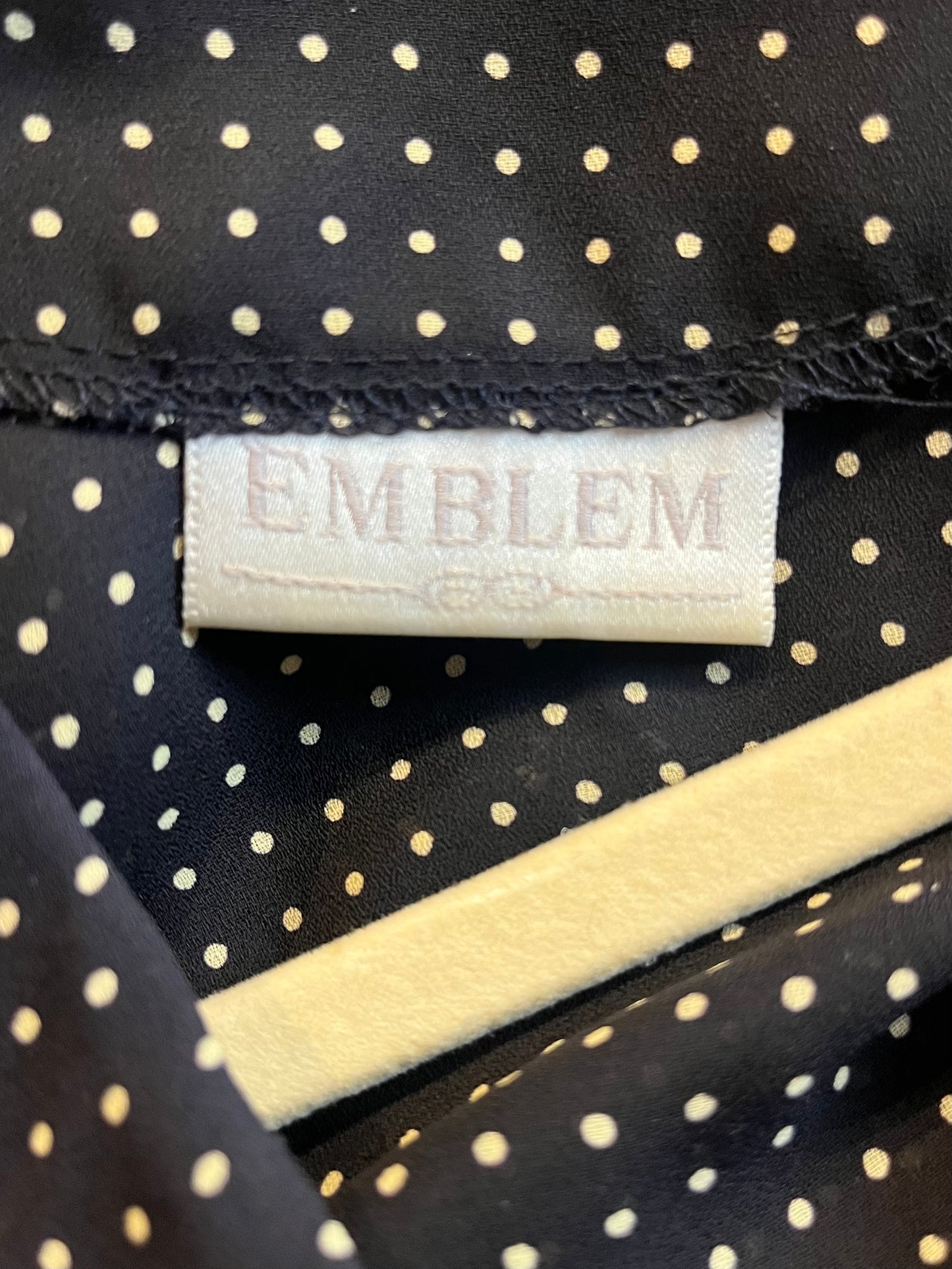 90s 'Emblem' Polka Dot Mini Dress / Small