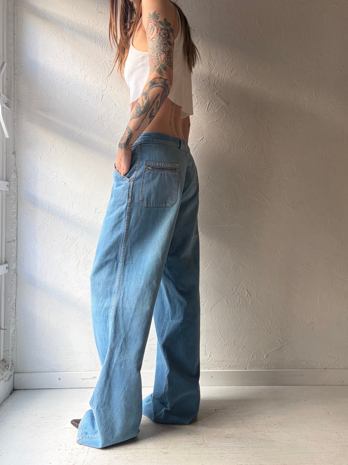 80s 'Kmart' Vintage Wide Leg Flare Retro Jeans / 32