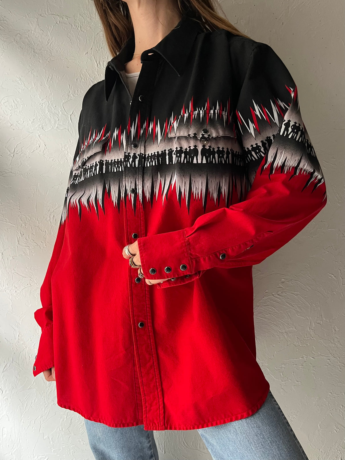 Vintage 'Brooks & Dunn Pandhandle Slim' Western Snap Up Shirt / XL