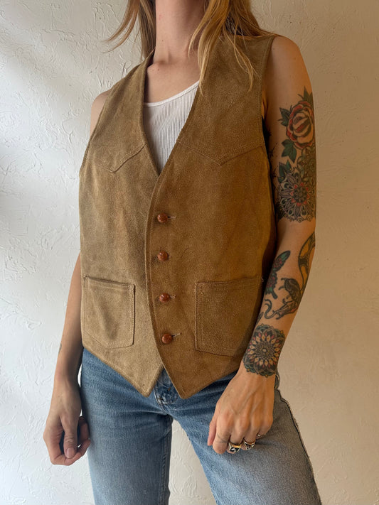 70s 'Cooper' Suede Vest / Medium