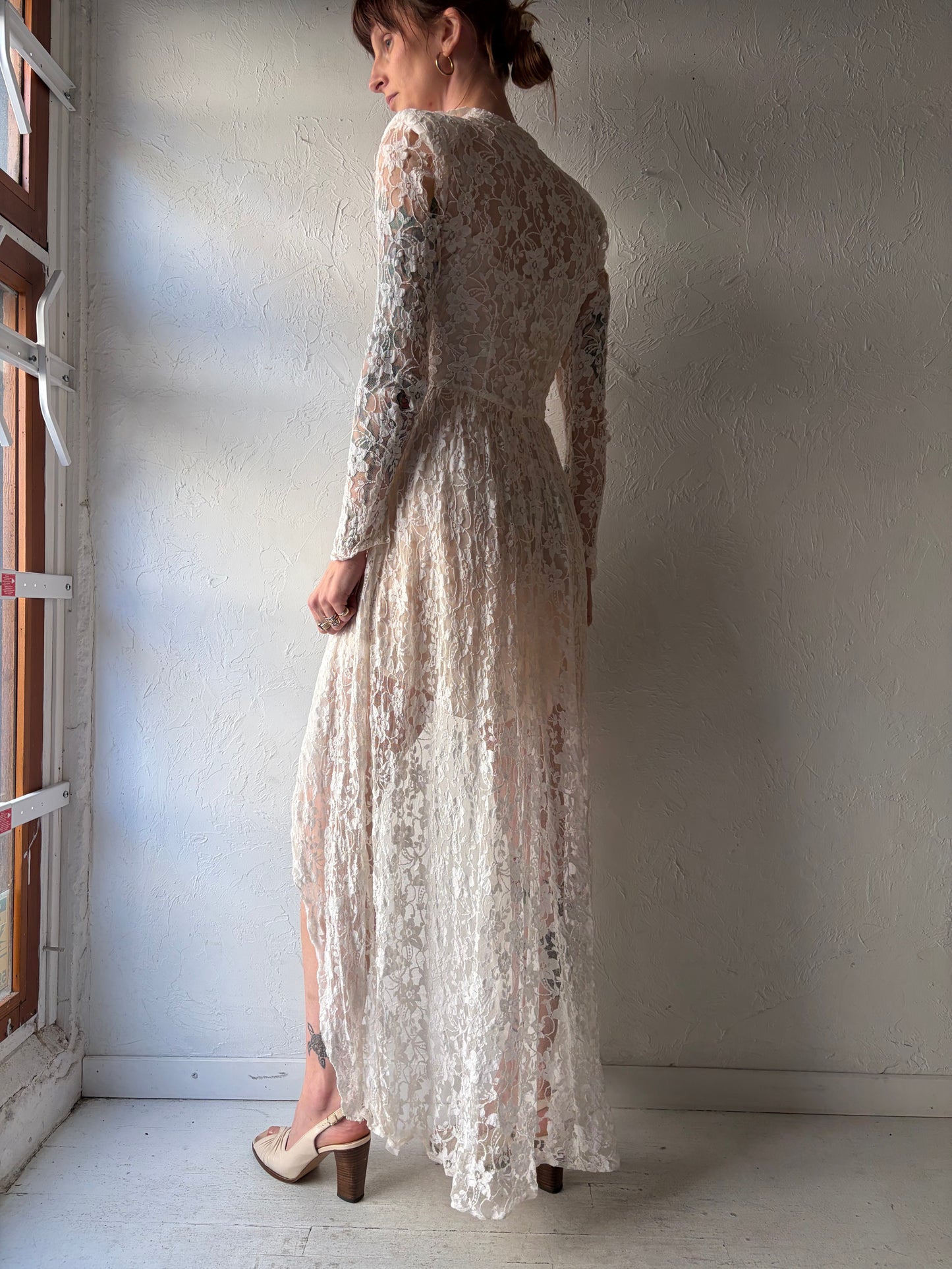 Vintage White Lace jacket / XS