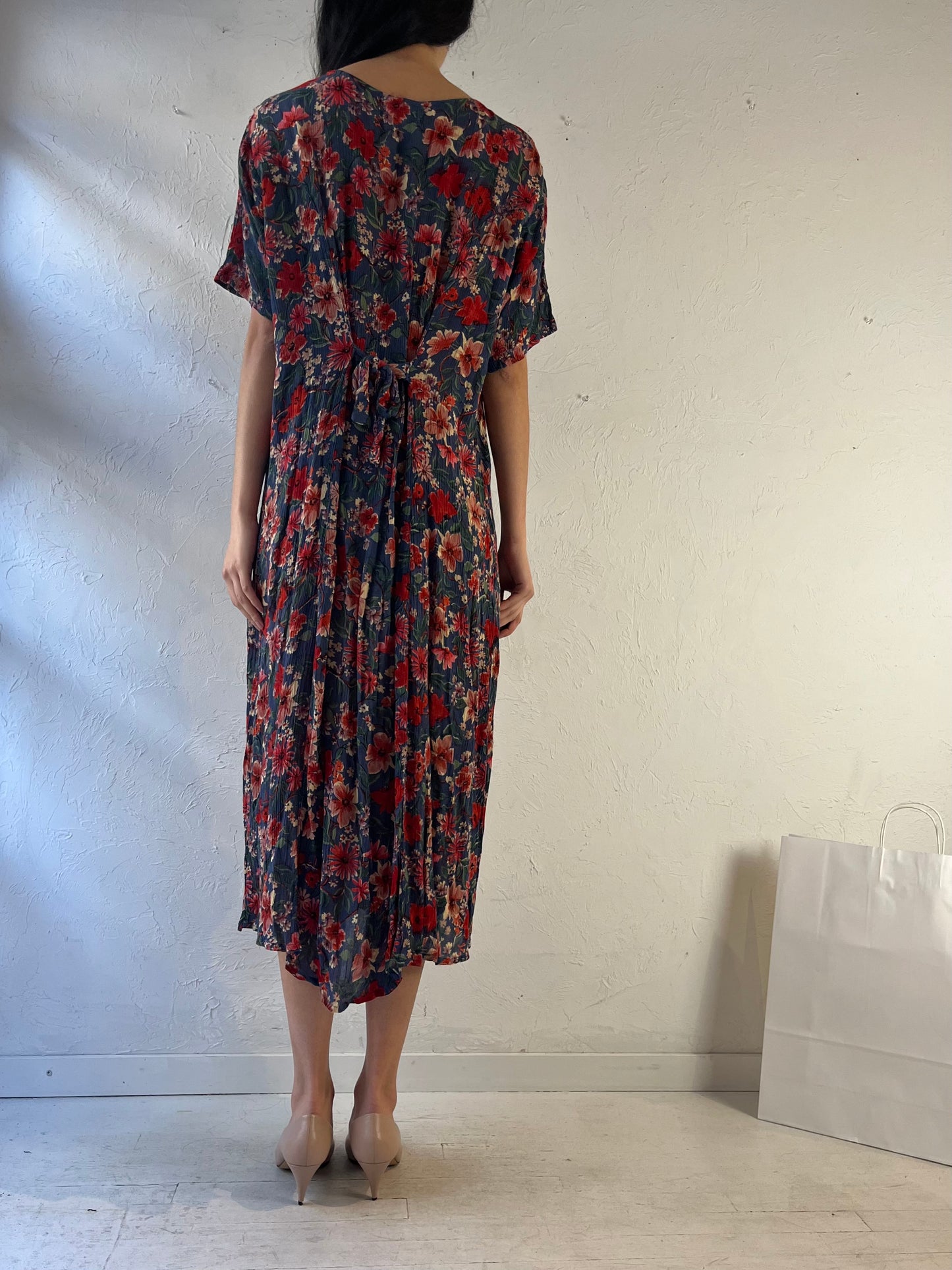 90s ‘Julia’ Floral Print Dress / Medium