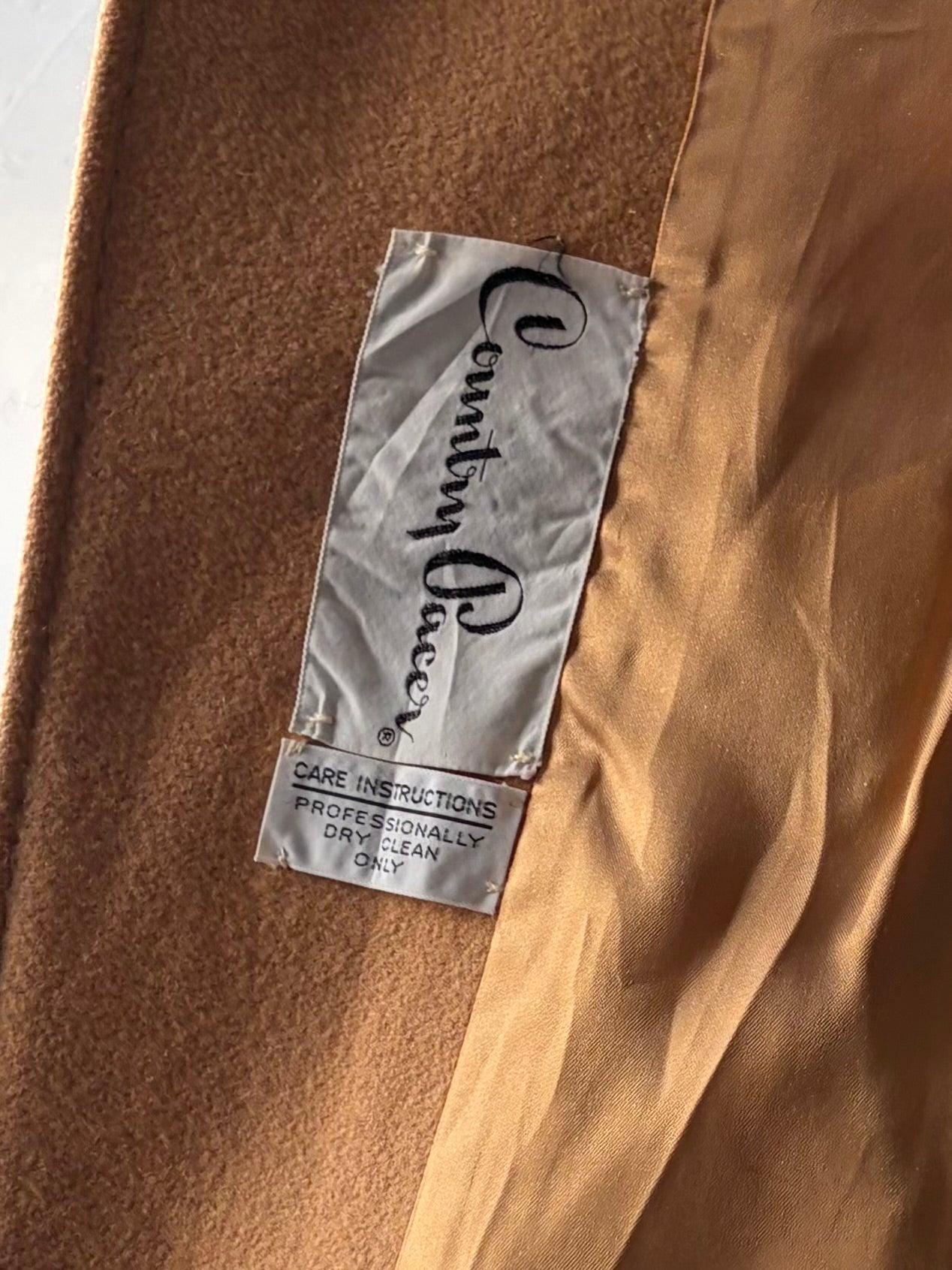 70s 'Country Pacer' Wool Jacket With Fur Collar / Small