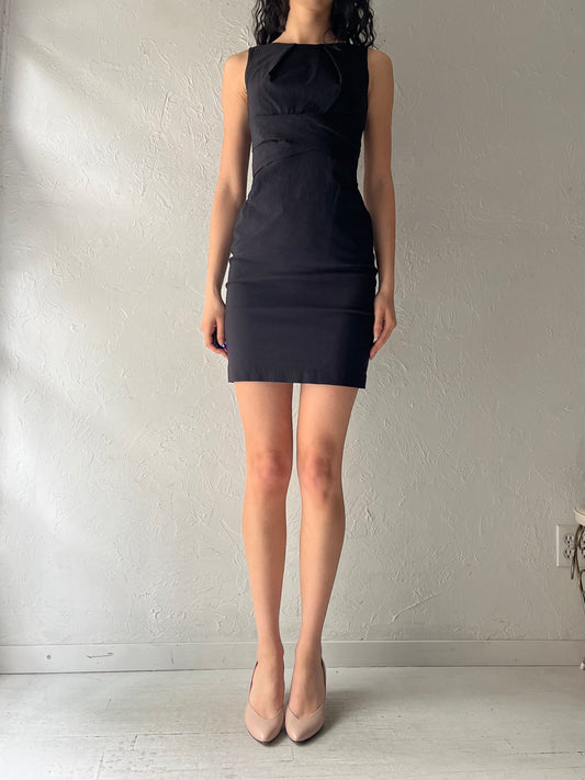 90s 'Le Chateau' Black Bodycon Mini Dress / XXS