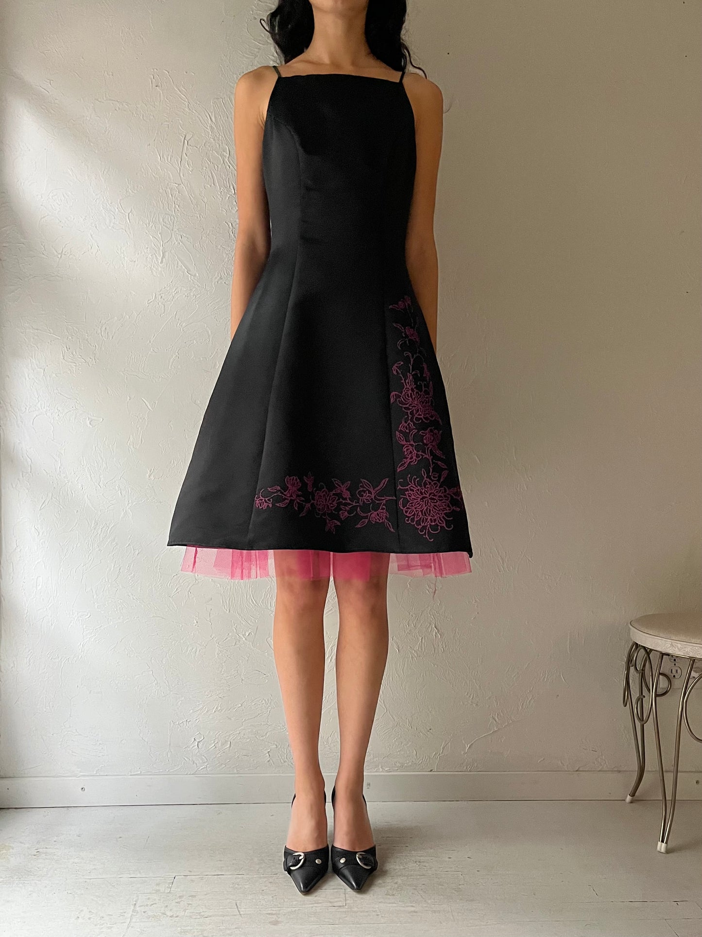 Y2K ‘CDC’ Black Formal Dress / Small