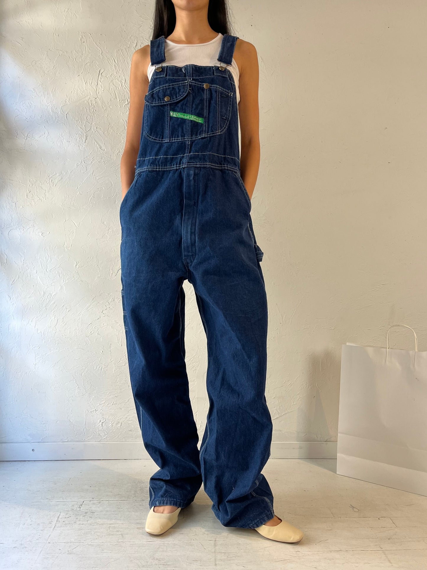 Y2k ‘Key’ Denim Overalls / Large