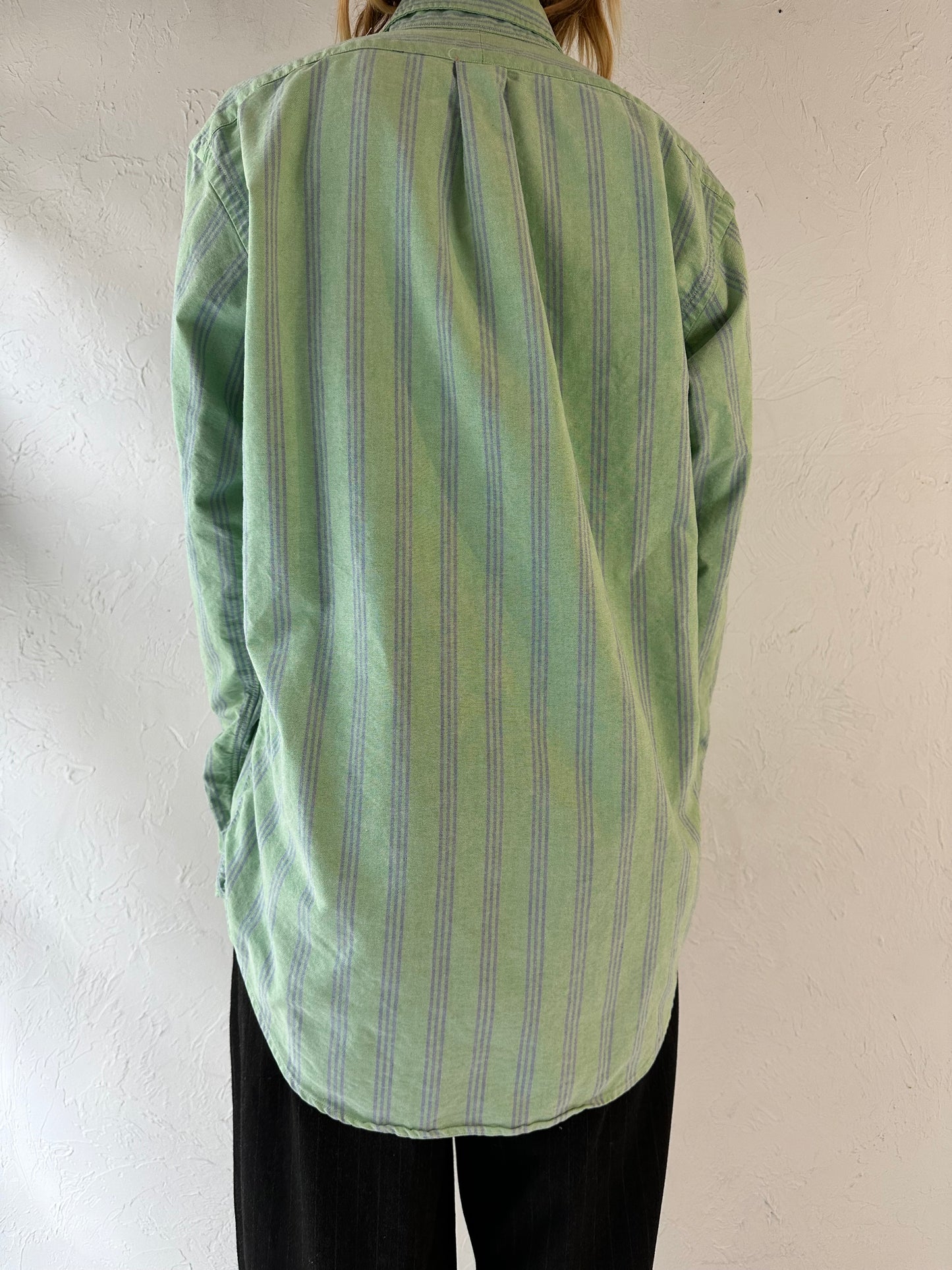90s 'Ralph Lauren' Green Button Up Shirt / Large