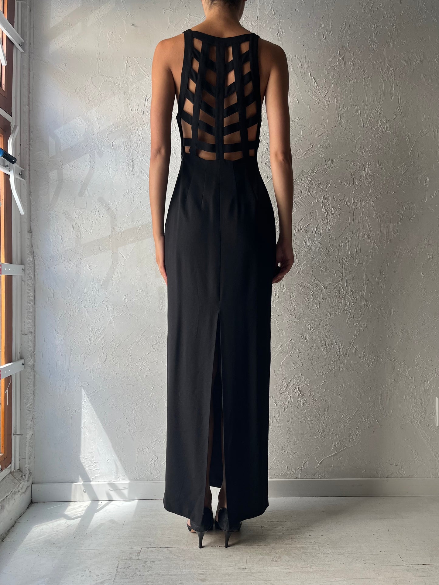 90s 'Andrea Polizzi for Rex Lester' Black Formal Dress / Small