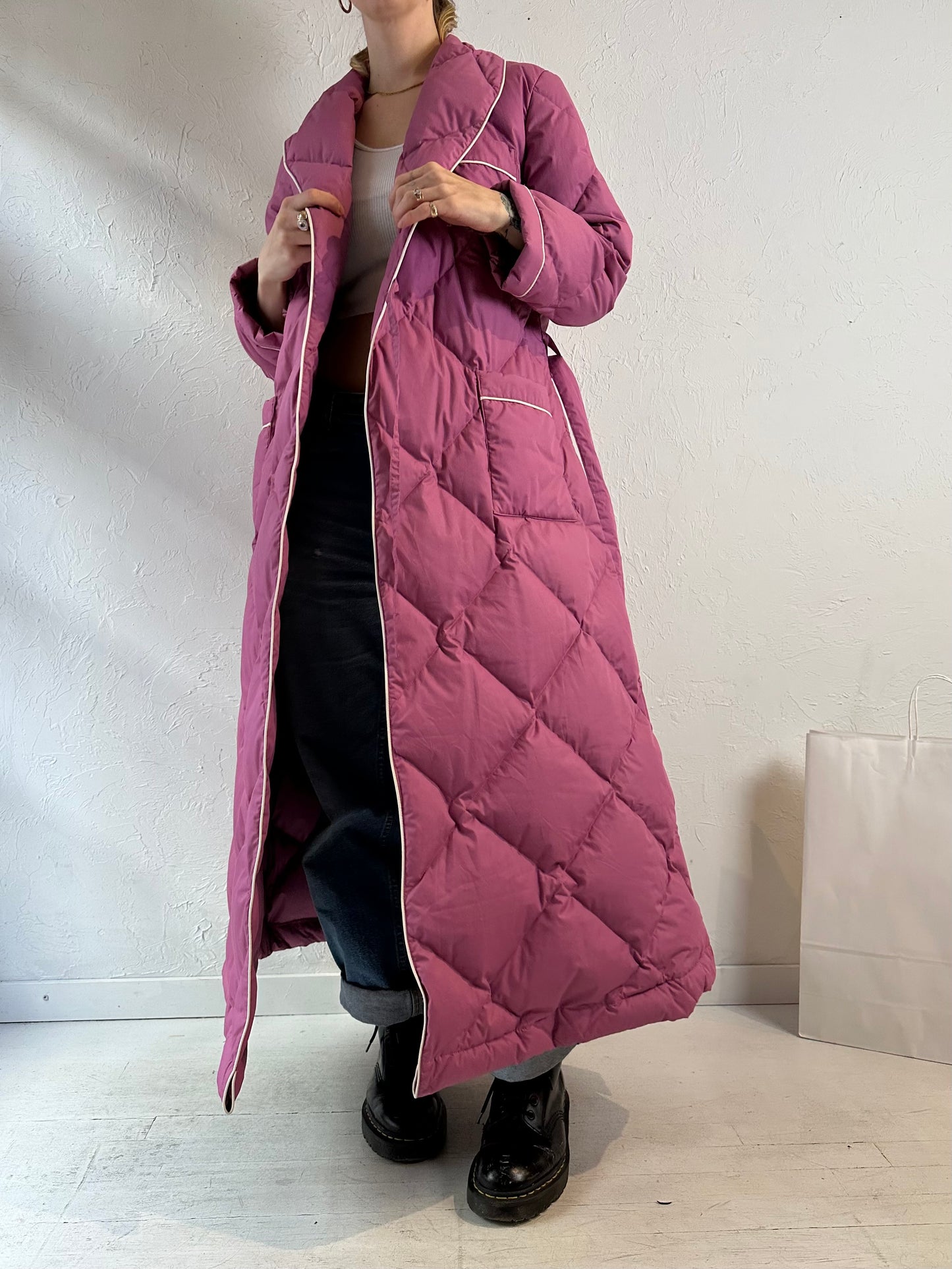 Vintage 'Eddie Bauer' Pink Puffer Coat / Small