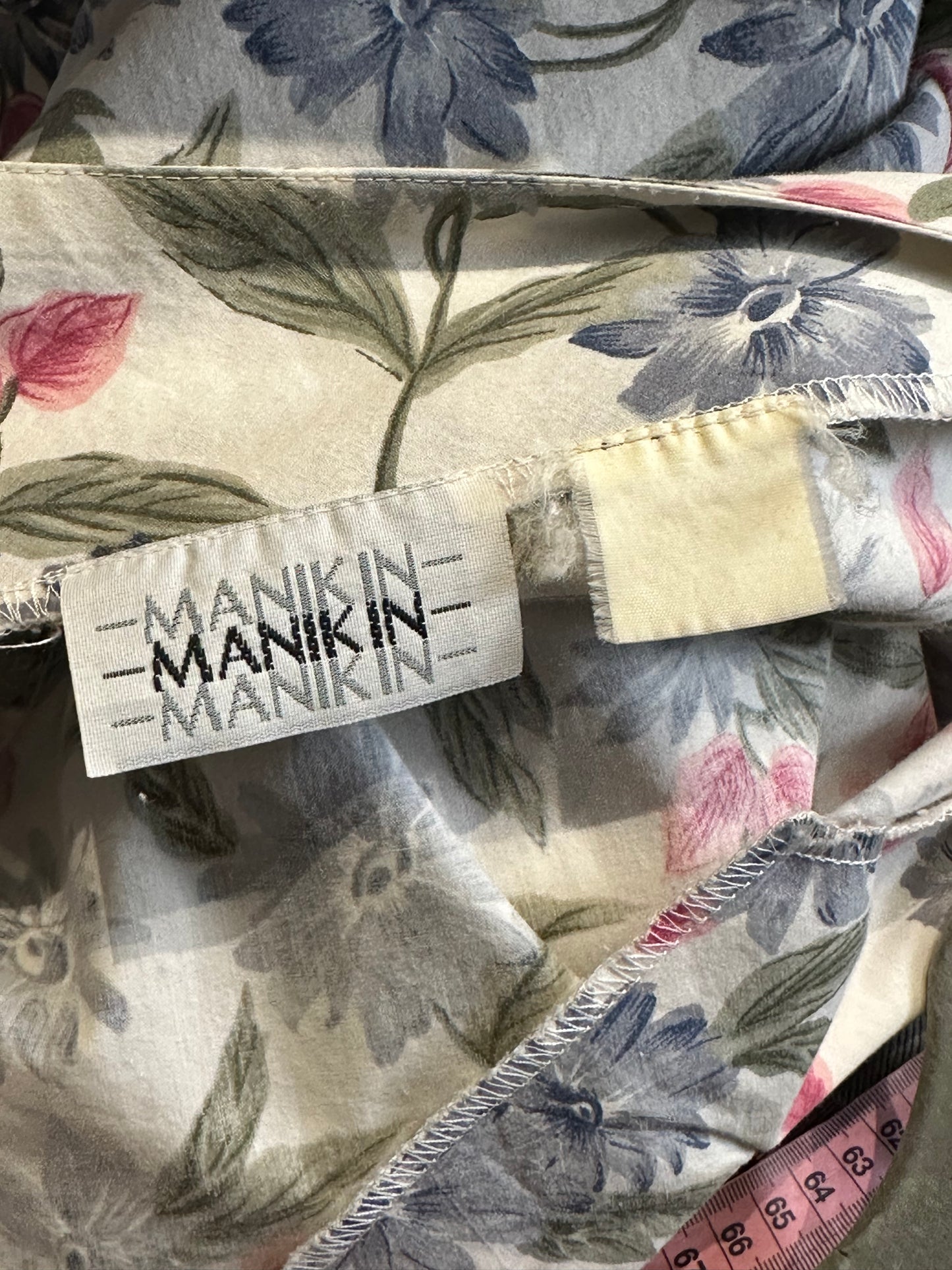 90s 'Manik In' Floral Print Dress / Large