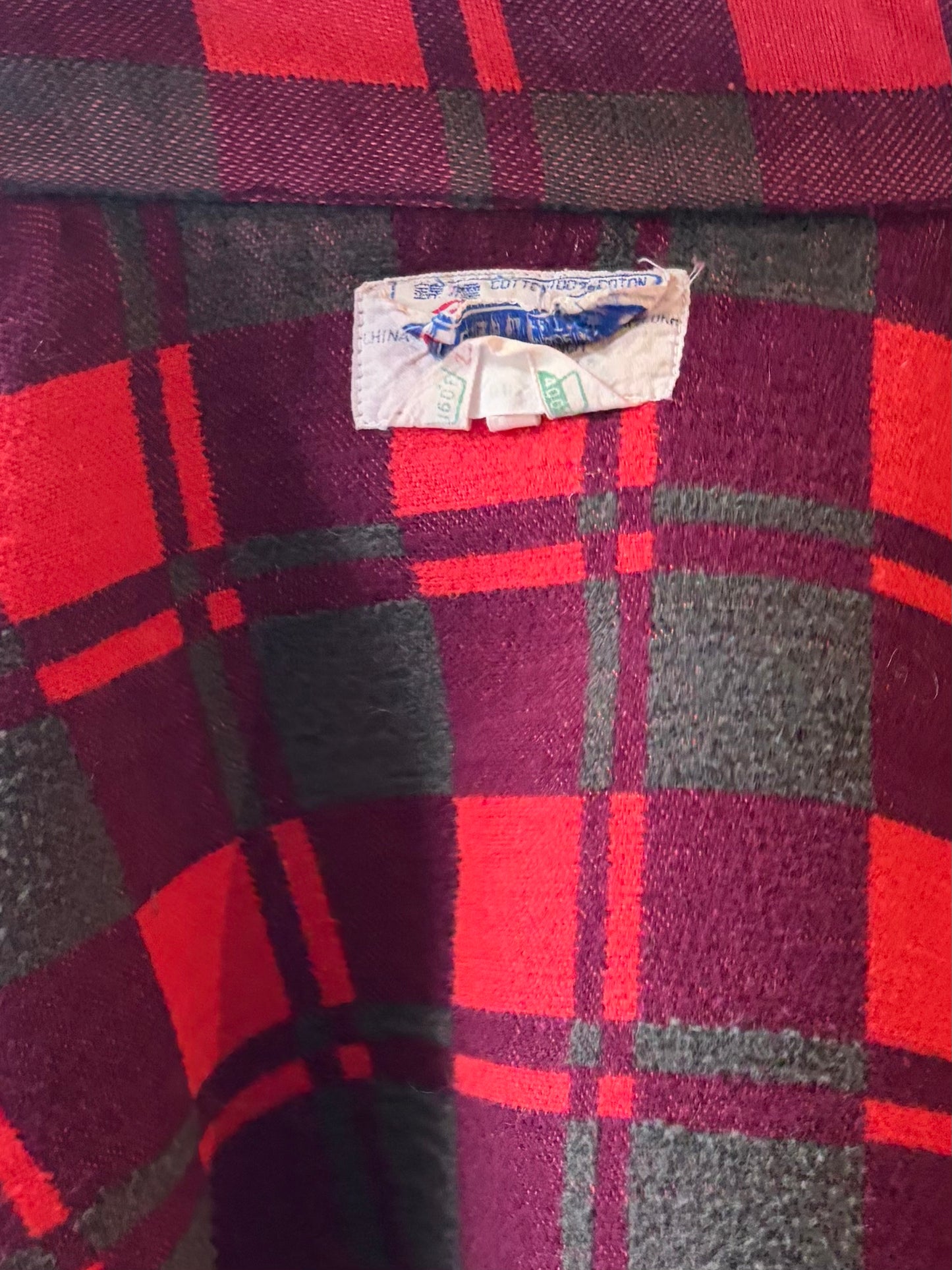 Vintage 'Champion' Cotton Flannel Jacket / Small