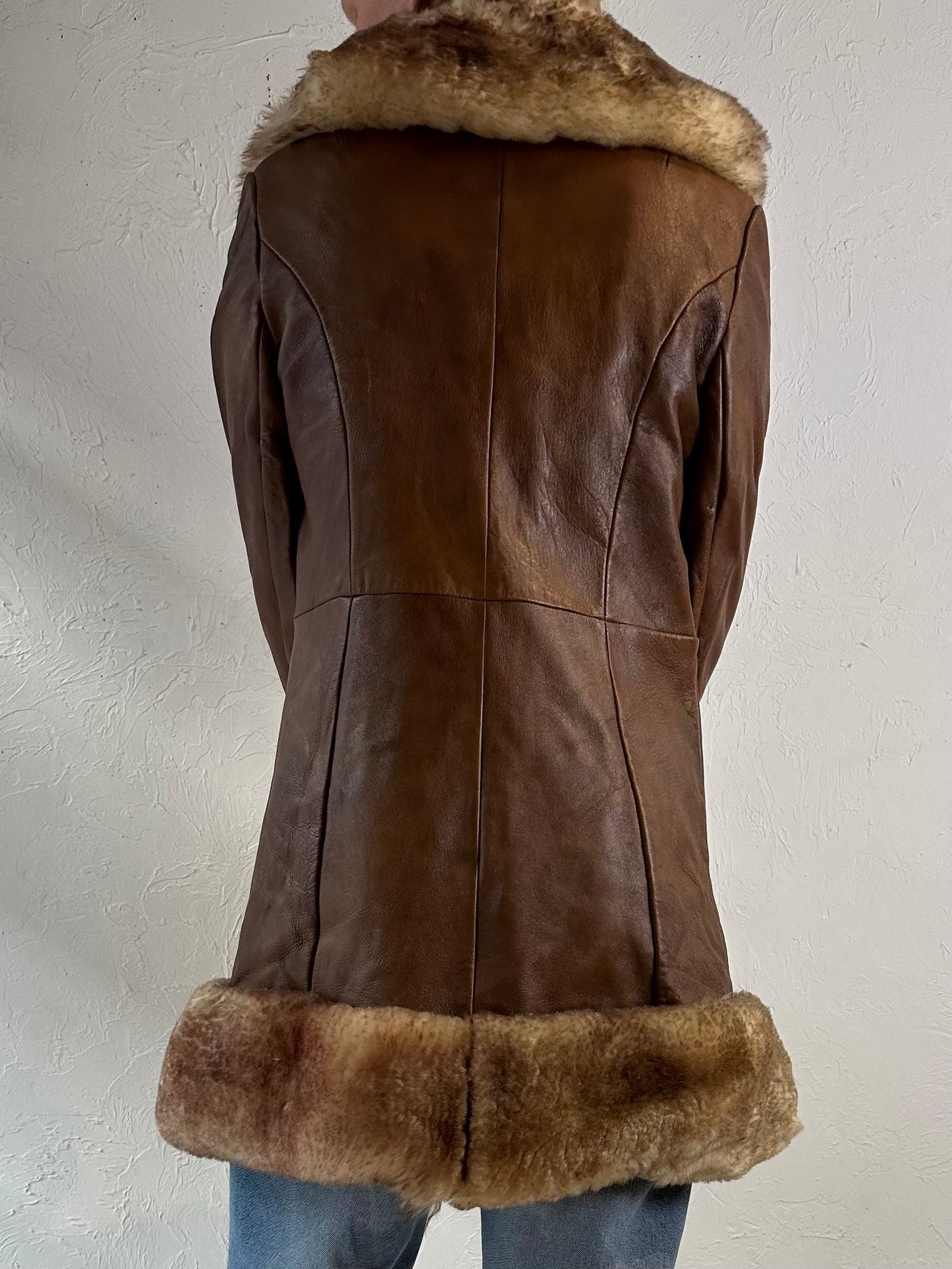 70s 'Scully' Leather Penny Lane Jacket / Medium