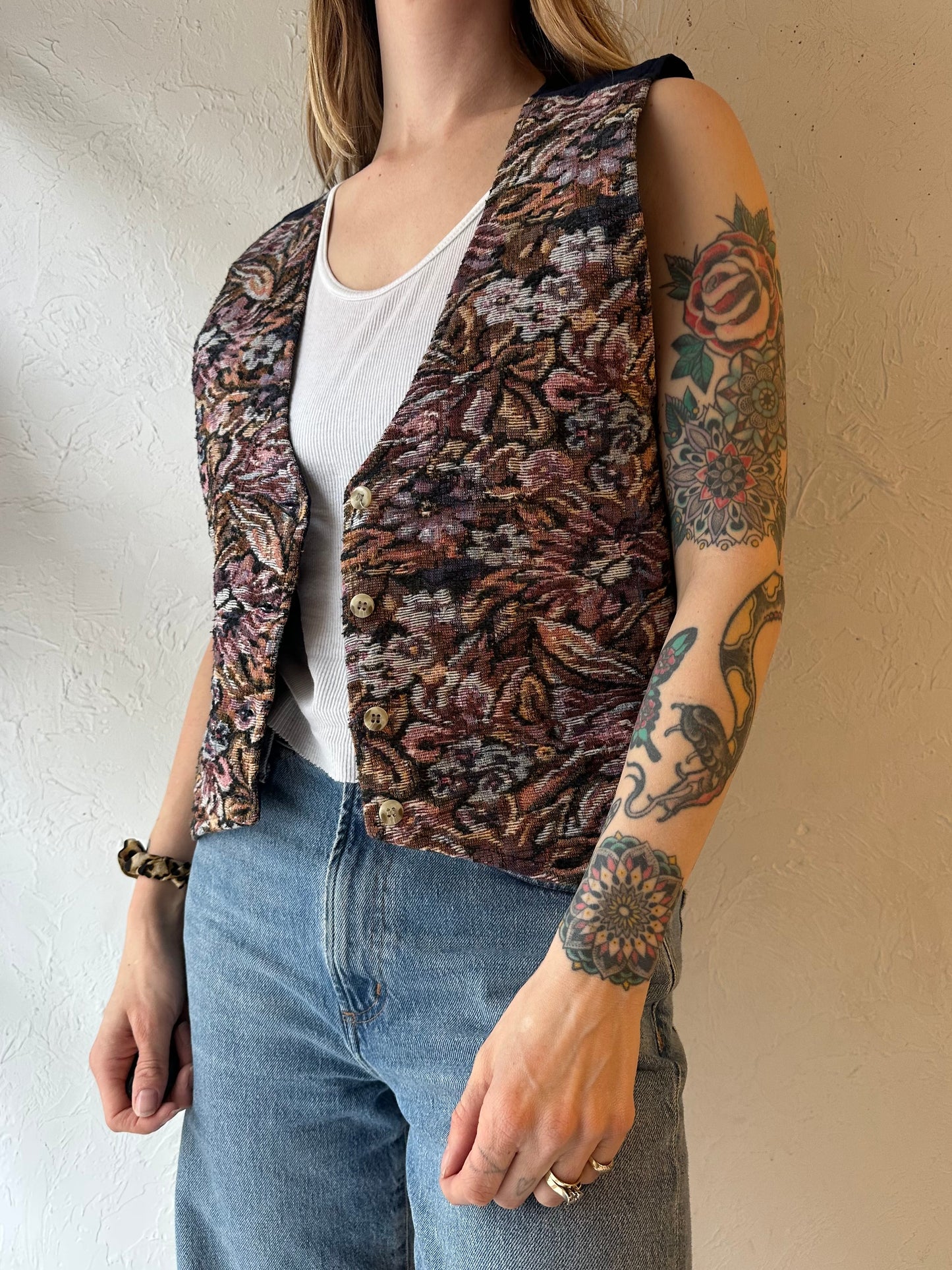 90s ‘Seperate Scene’ Tapestry Vest / Medium