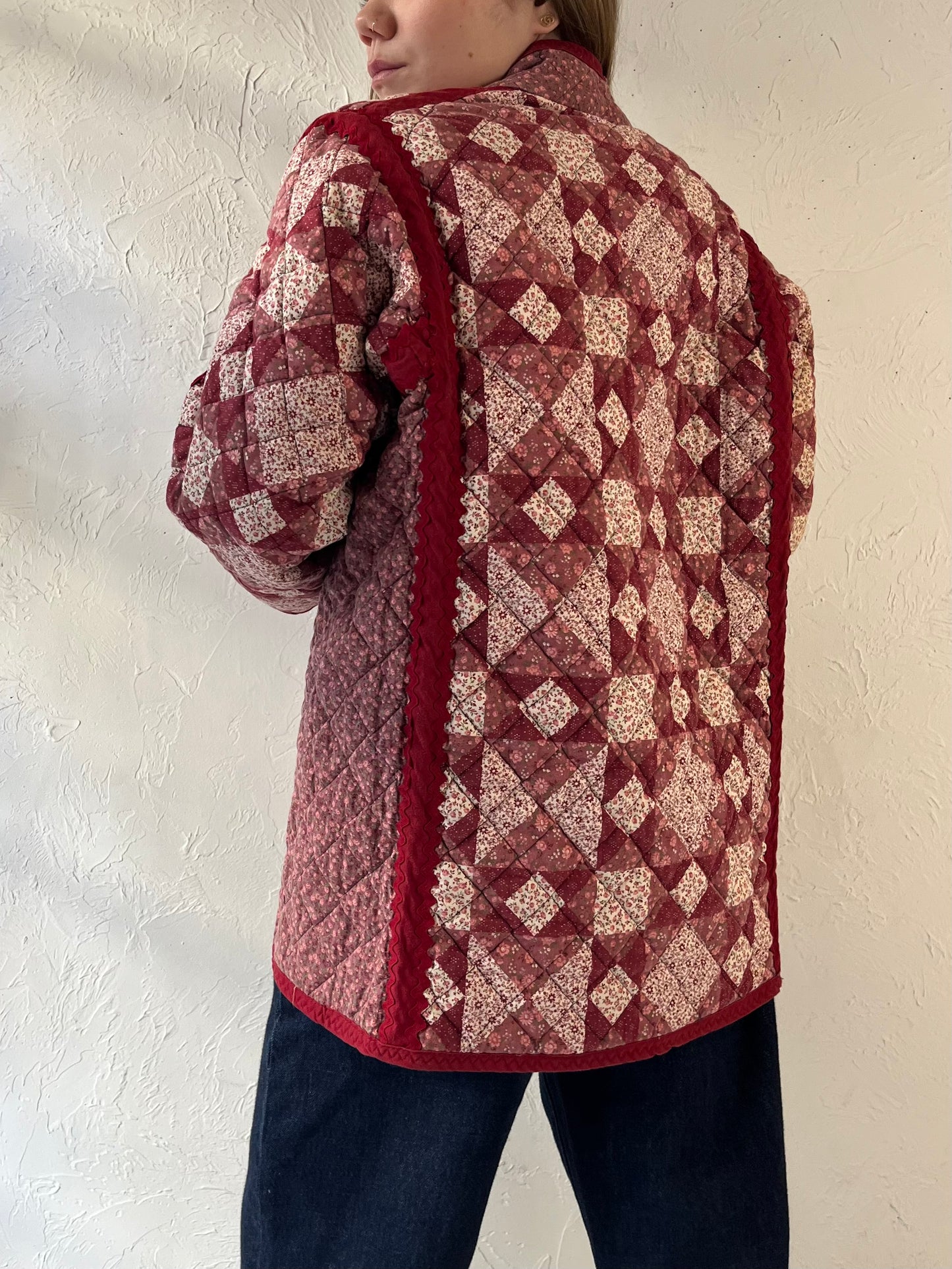 Vintage Handmade Quilted Jacket / Medium