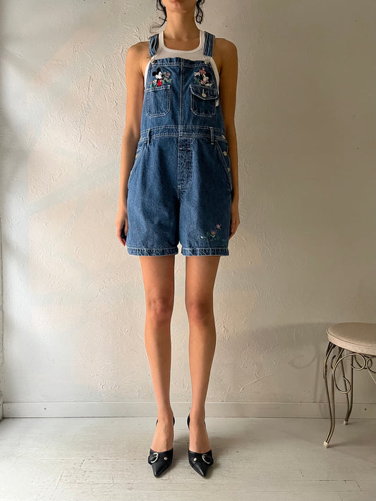 Y2k 'Disney' Embroidered Denim Overalls / Medium
