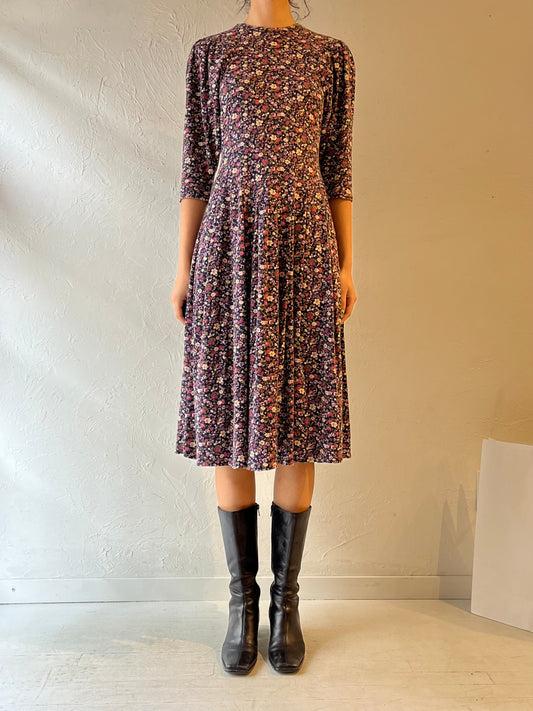 90s ‘Byer Too’ Long Sleeve Floral Dress / Small - Medium