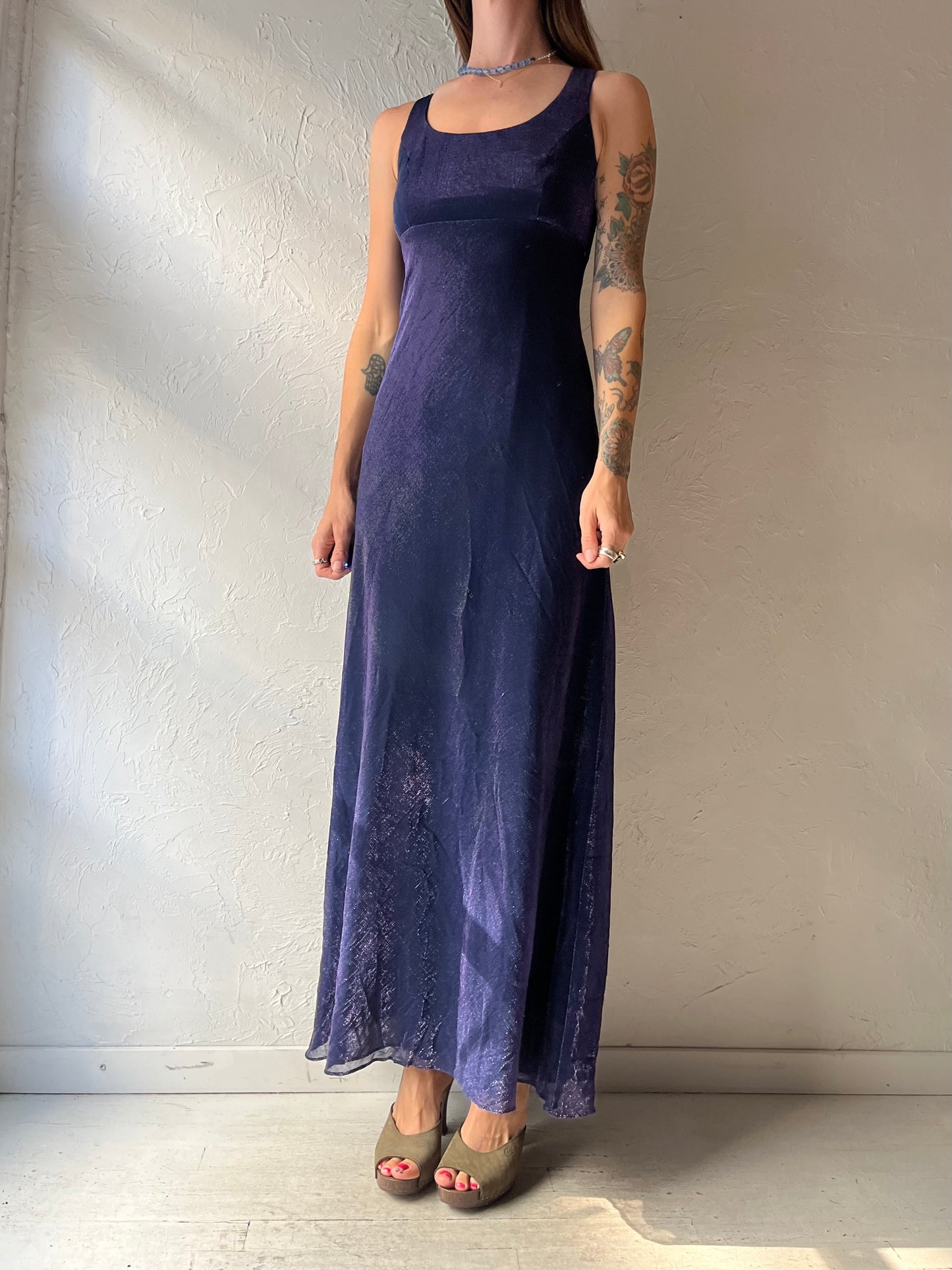 90s 'Jump' Sparkly Purple Formal Dress / Small