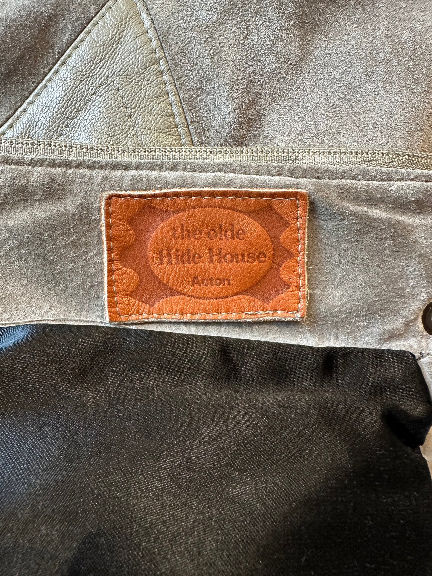 80s 'The Olde Hide House' Beige Suede Leather Jacket / Medium - Large