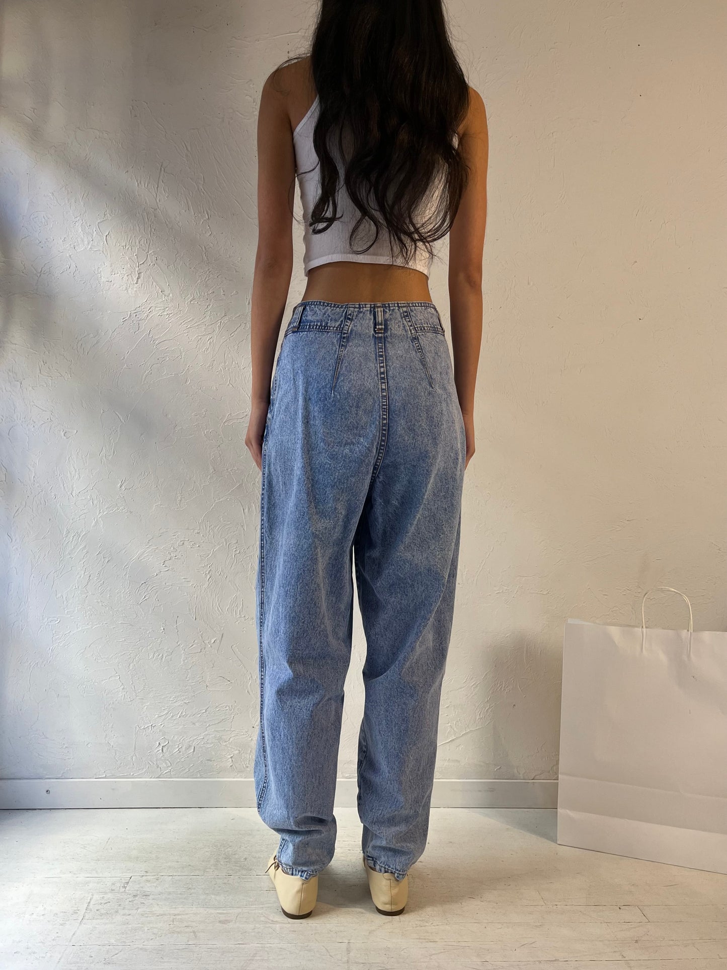 90s ‘Bill Bass’ Baggy Acid Wash Jeans / Medium