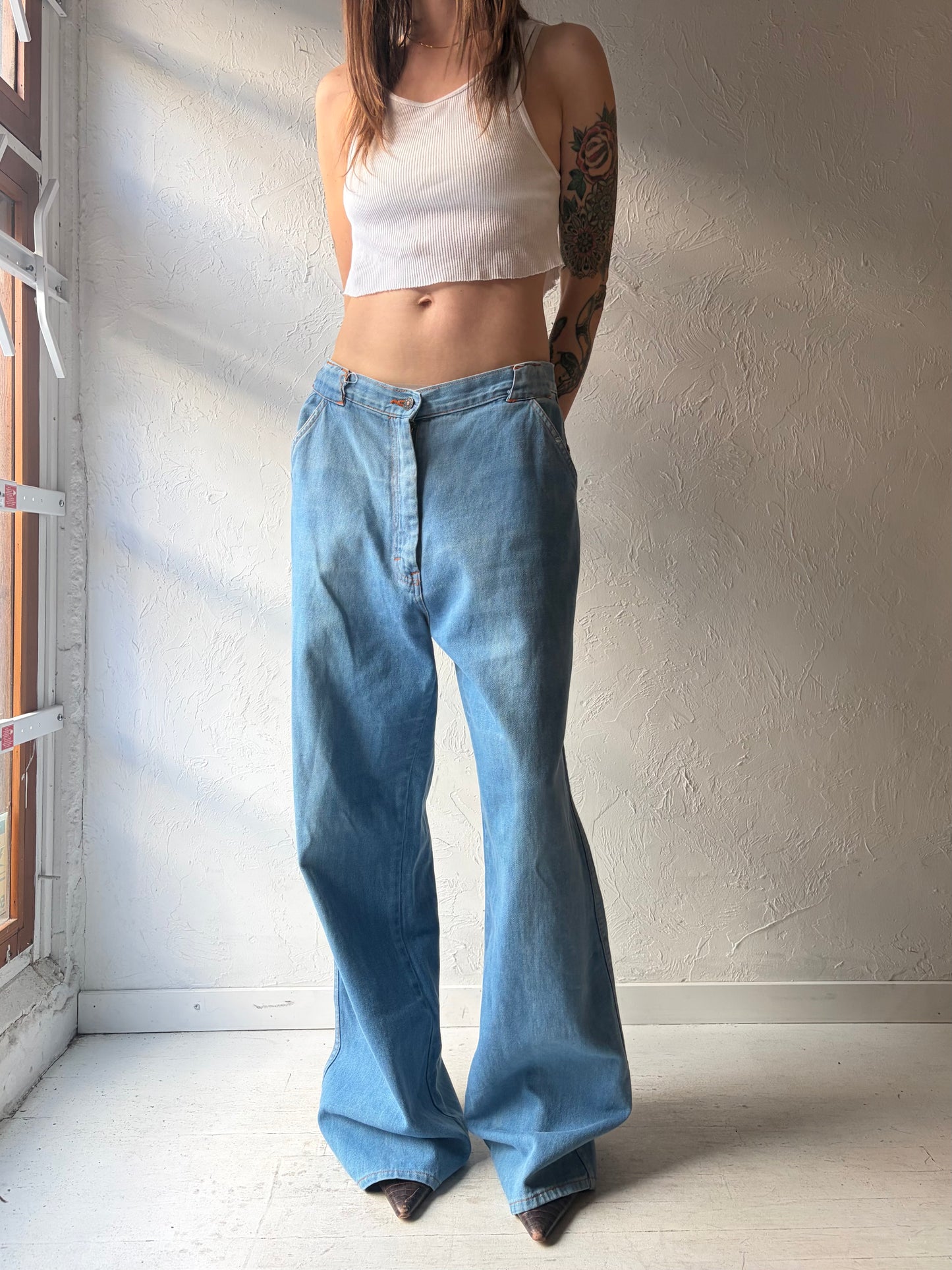 80s 'Kmart' Vintage Wide Leg Flare Retro Jeans / 32