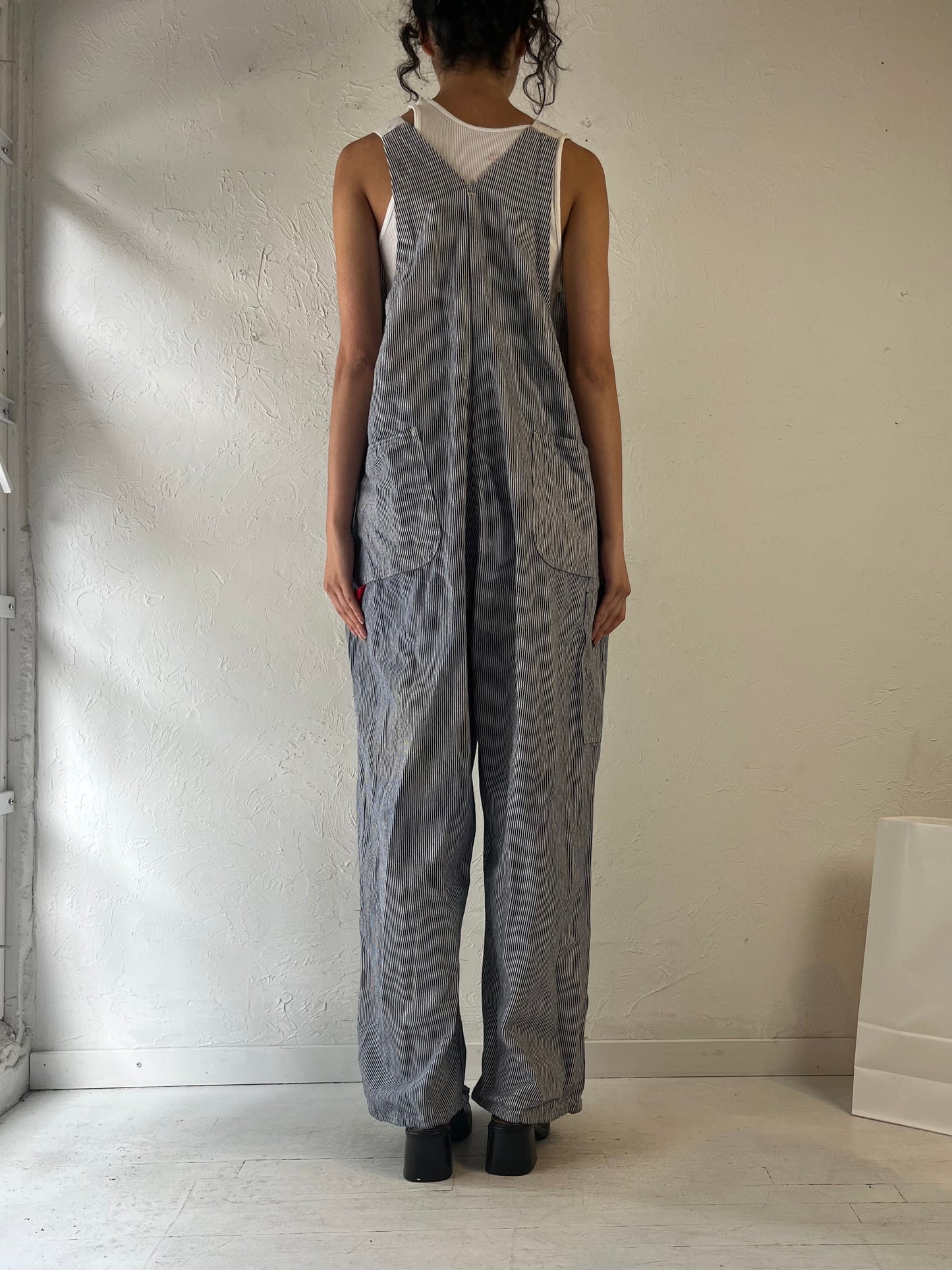 80s ‘GWG’ Pin Stripe Overalls / Large