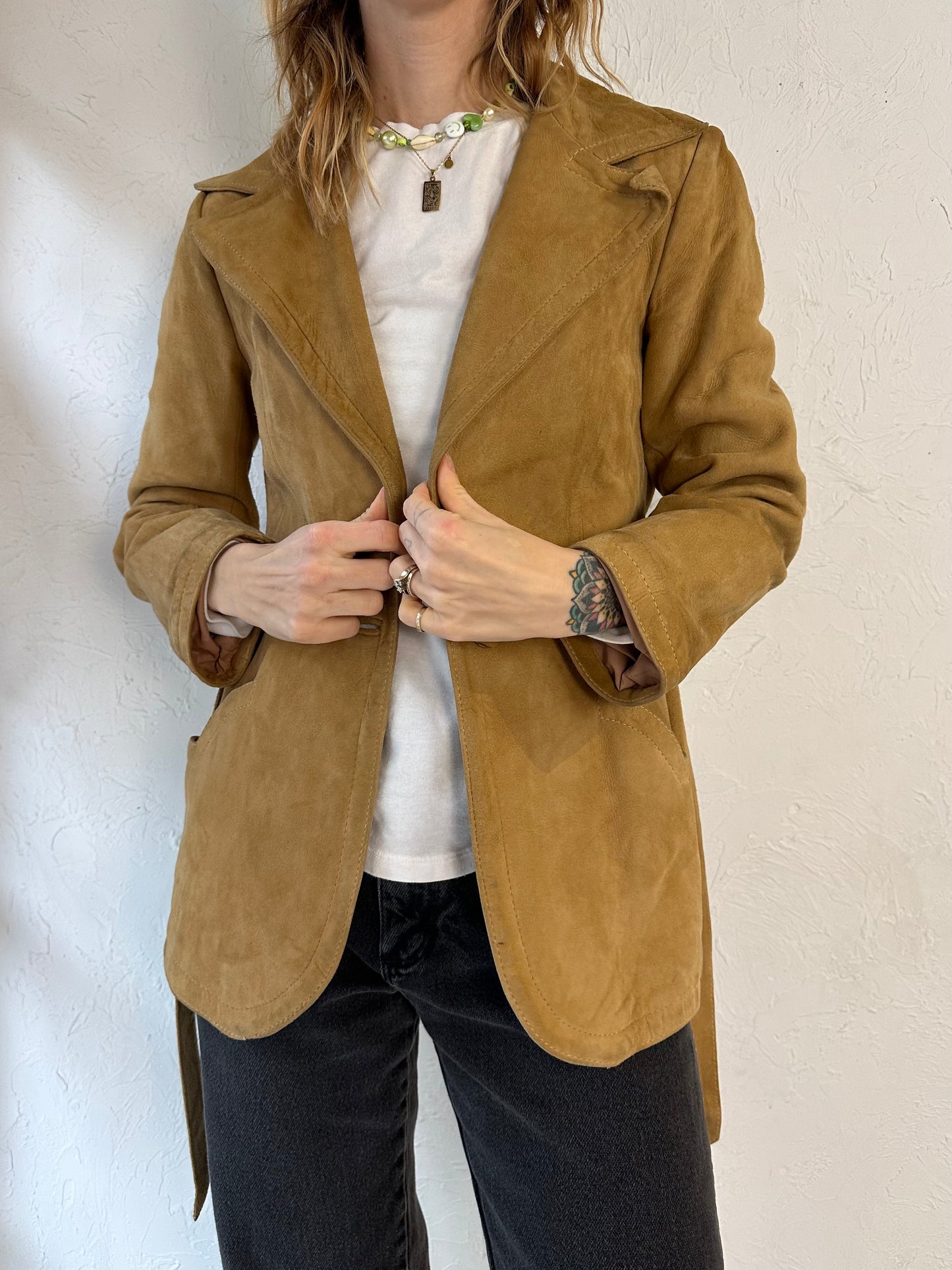 70s 'Imperial' Suede Leather Jacket / Small
