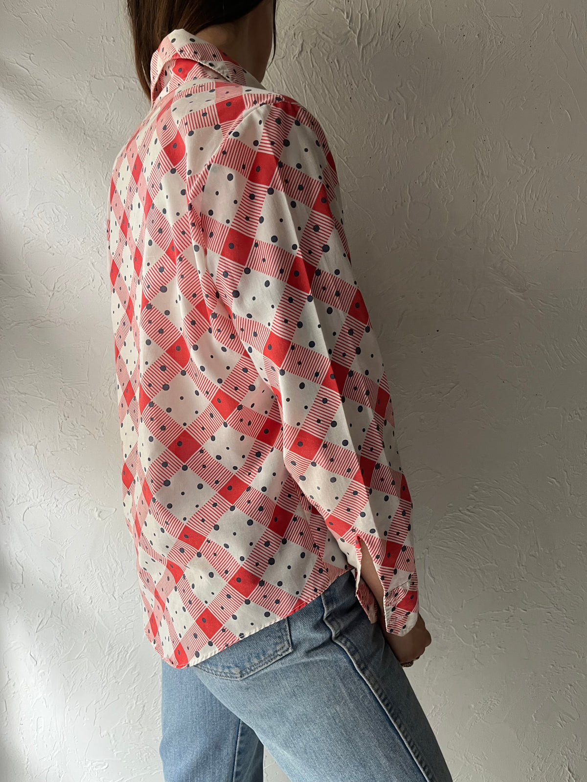 70s 'Lucerne' Retro Patterned Western Shirt / Medium
