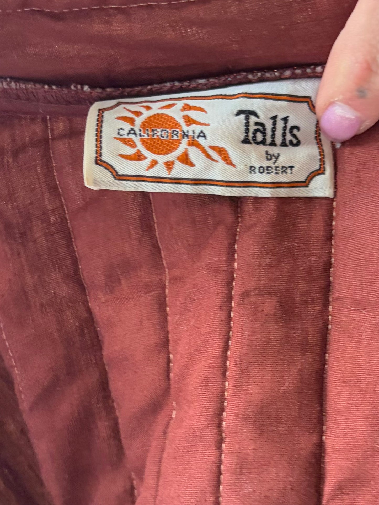 Vintage 'Talls by Robert' Quilted Floral Jacket / Small