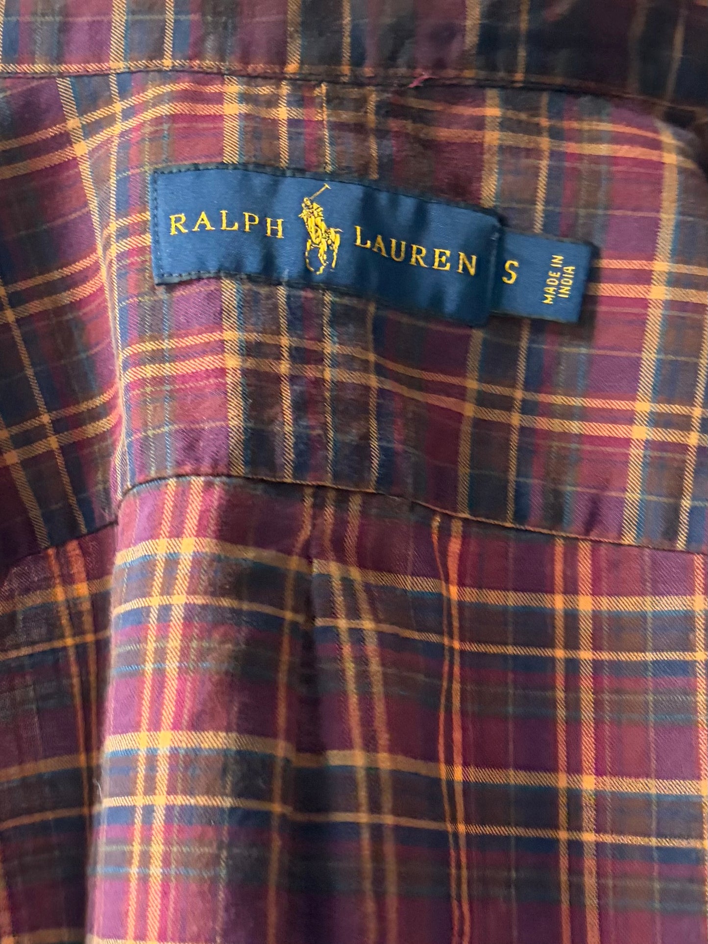 Y2k 'Ralph Lauren' Plaid Button Up Shirt / Small
