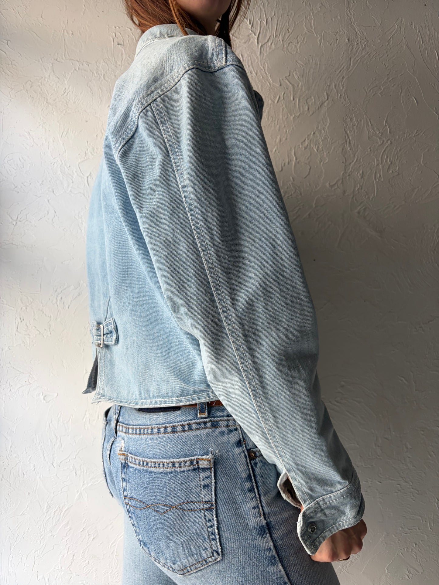 80s 'Pulse' Fitted Denim Jacket / Medium