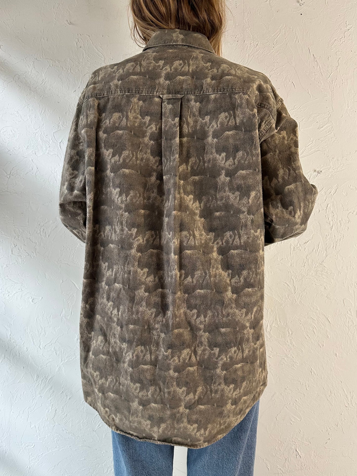 90s ‘Woolrich’ Cotton Camouflage Shirt / Medium