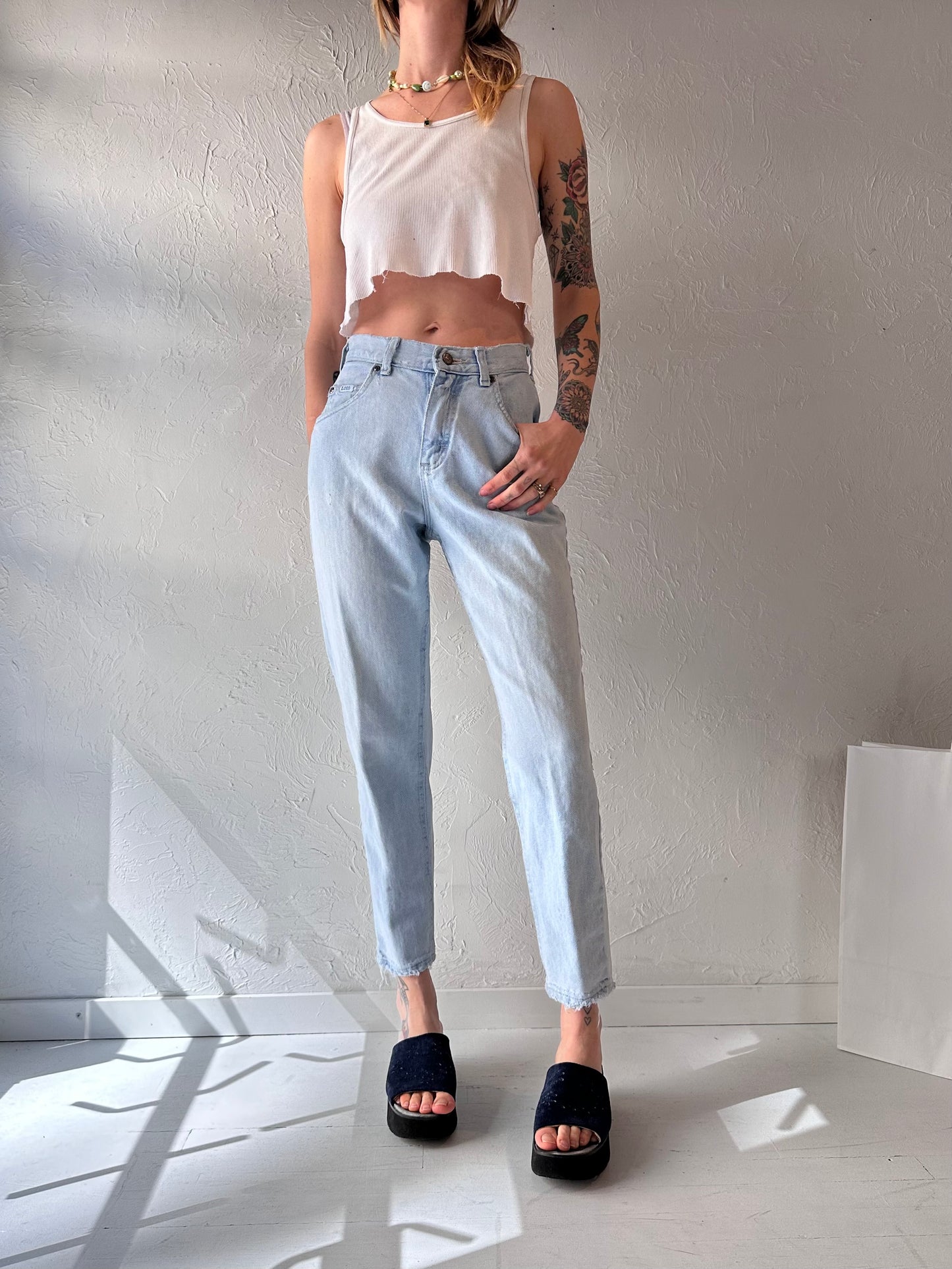 90s 'Lee' Light Wash Mom Jeans / 26"