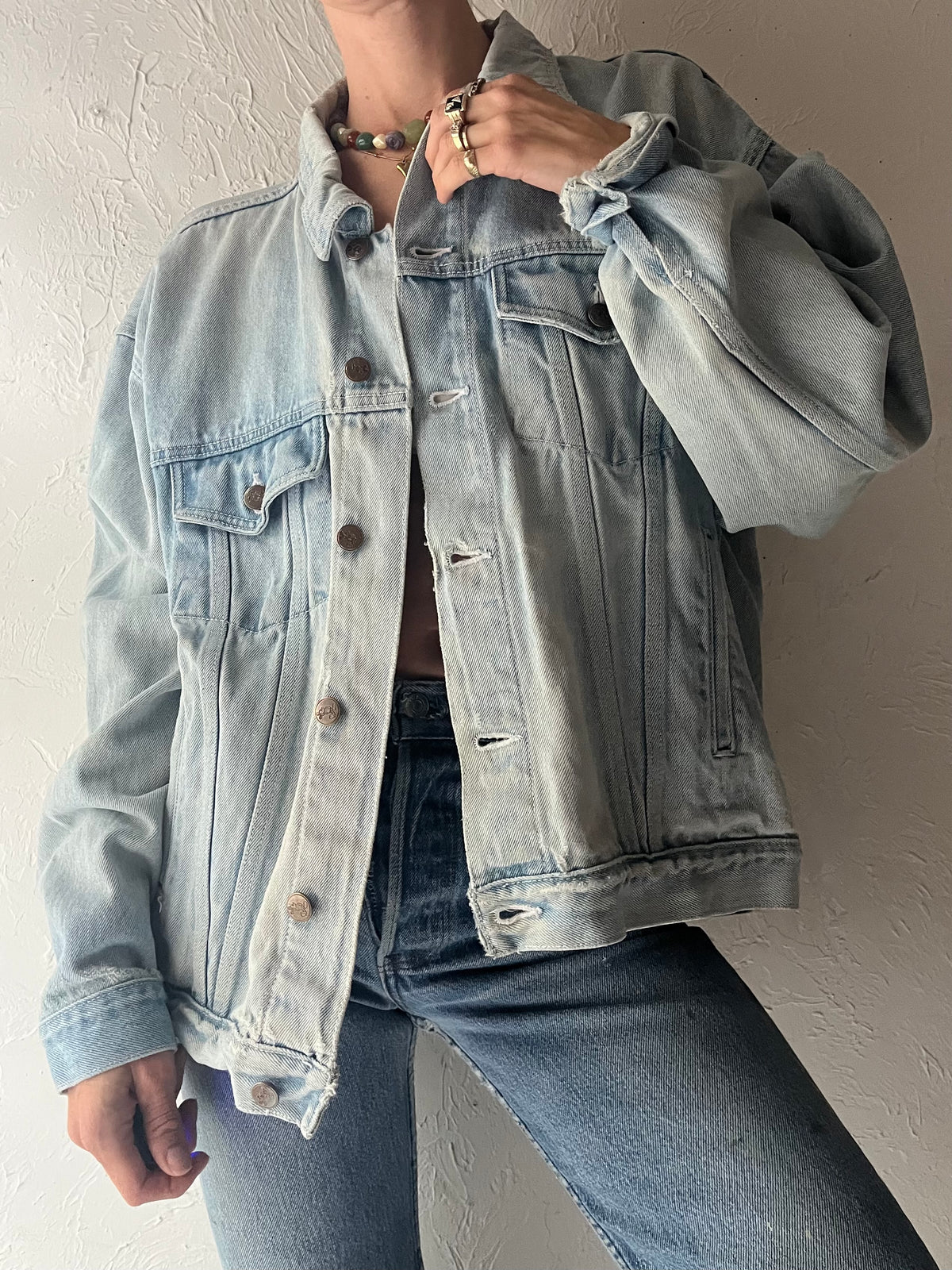Vintage 'Disney' Embroidered Denim Jacket / Medium