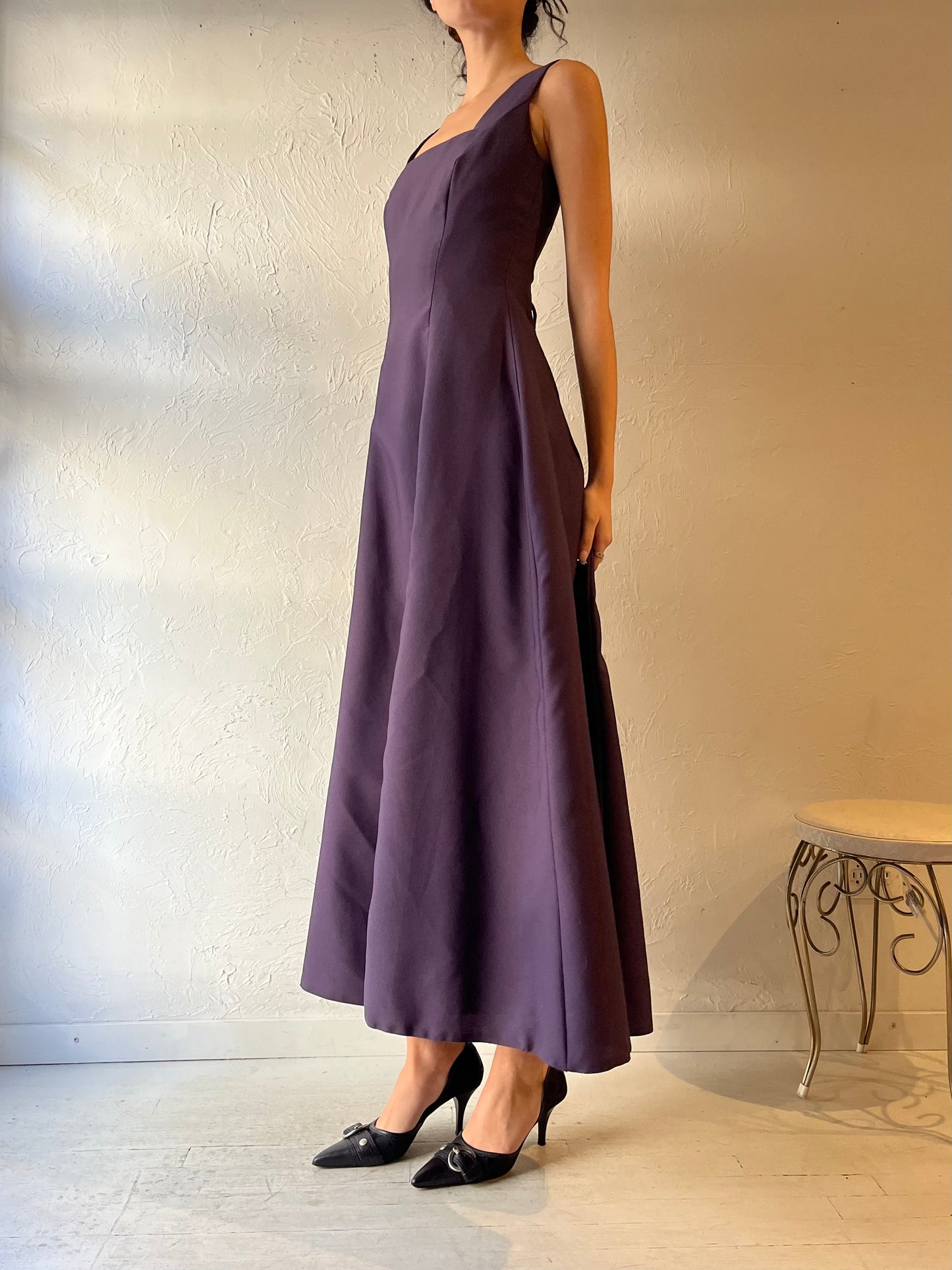 90s Handmade Purple Formal Dress / Small