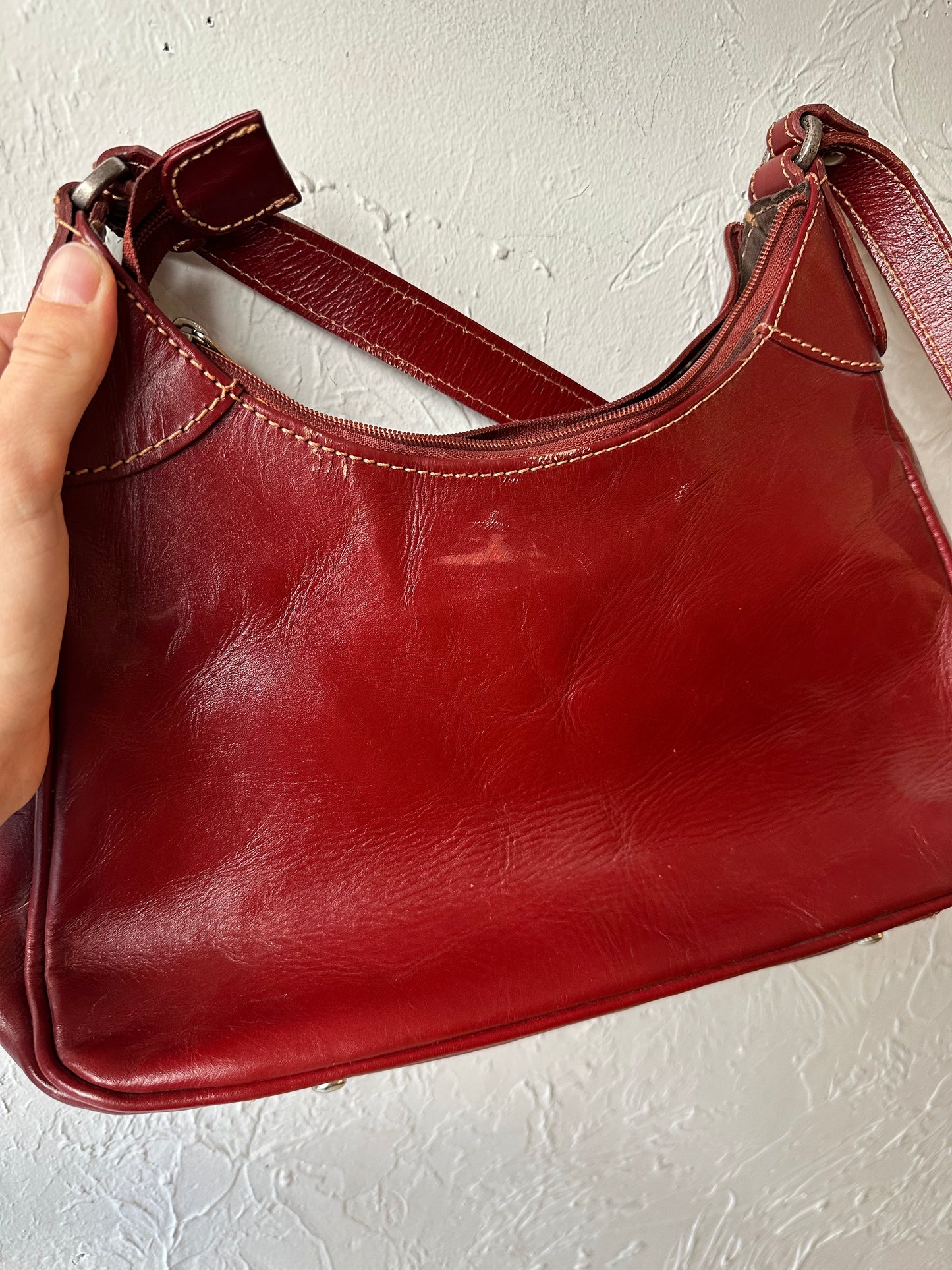 90s 'American West' Red Leather Purse