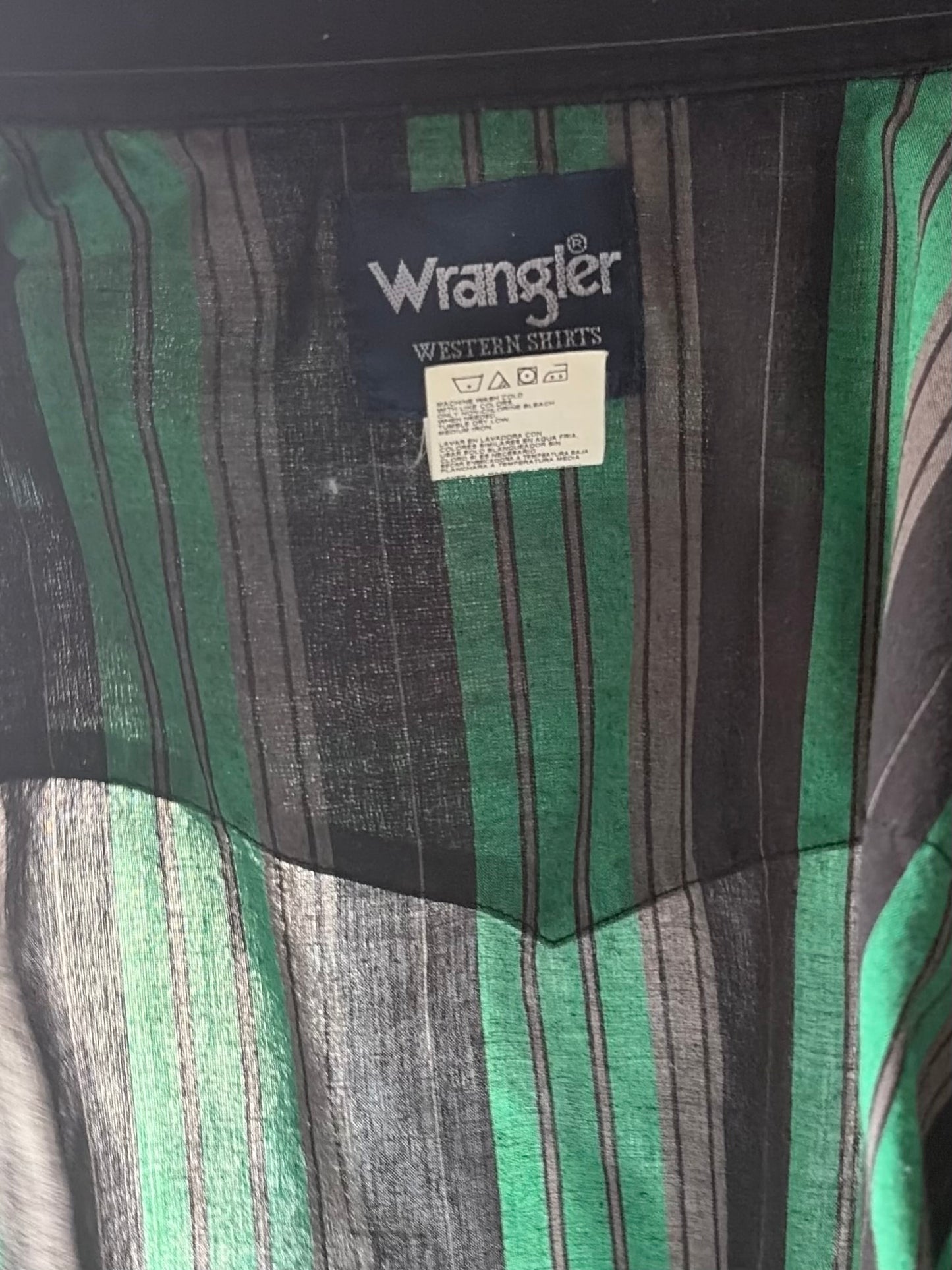 Vintage 'Wrangler' Western Striped Pearl Snap Shirt / XL