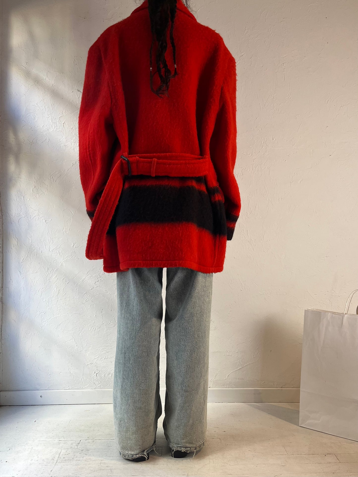 70s 'Coureur-de-Bios' Red Wool Jacket / XLarge