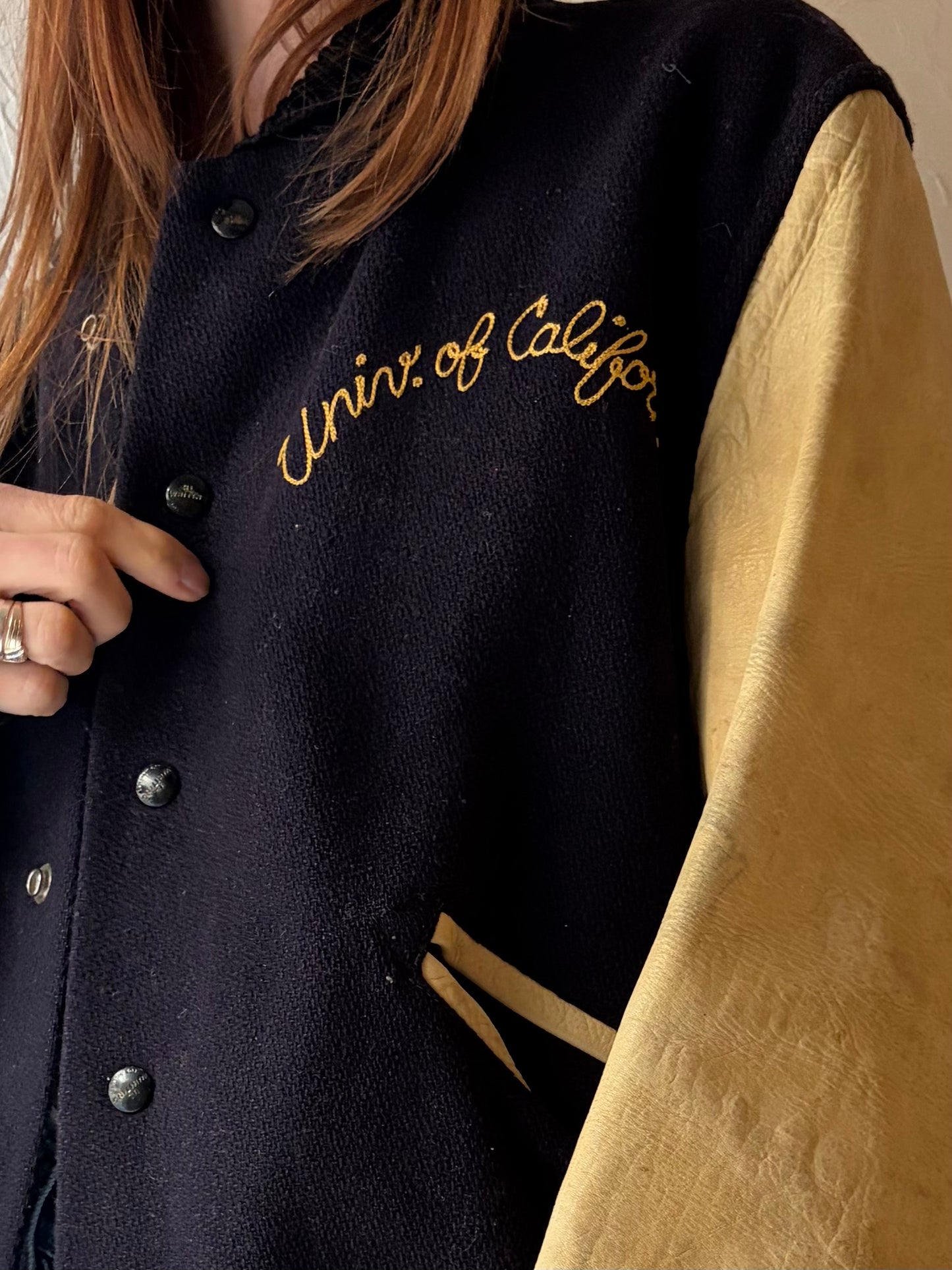 1950s California Collegiate Varsity Bomber Jacket / Medium