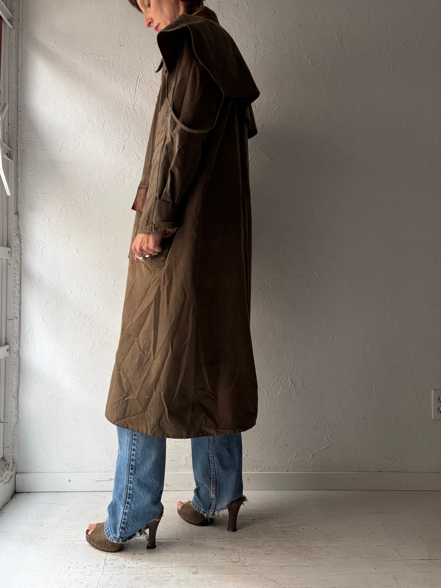 Vintage 'Australian Outback' Waxed Cotton Hunting Coat / XS