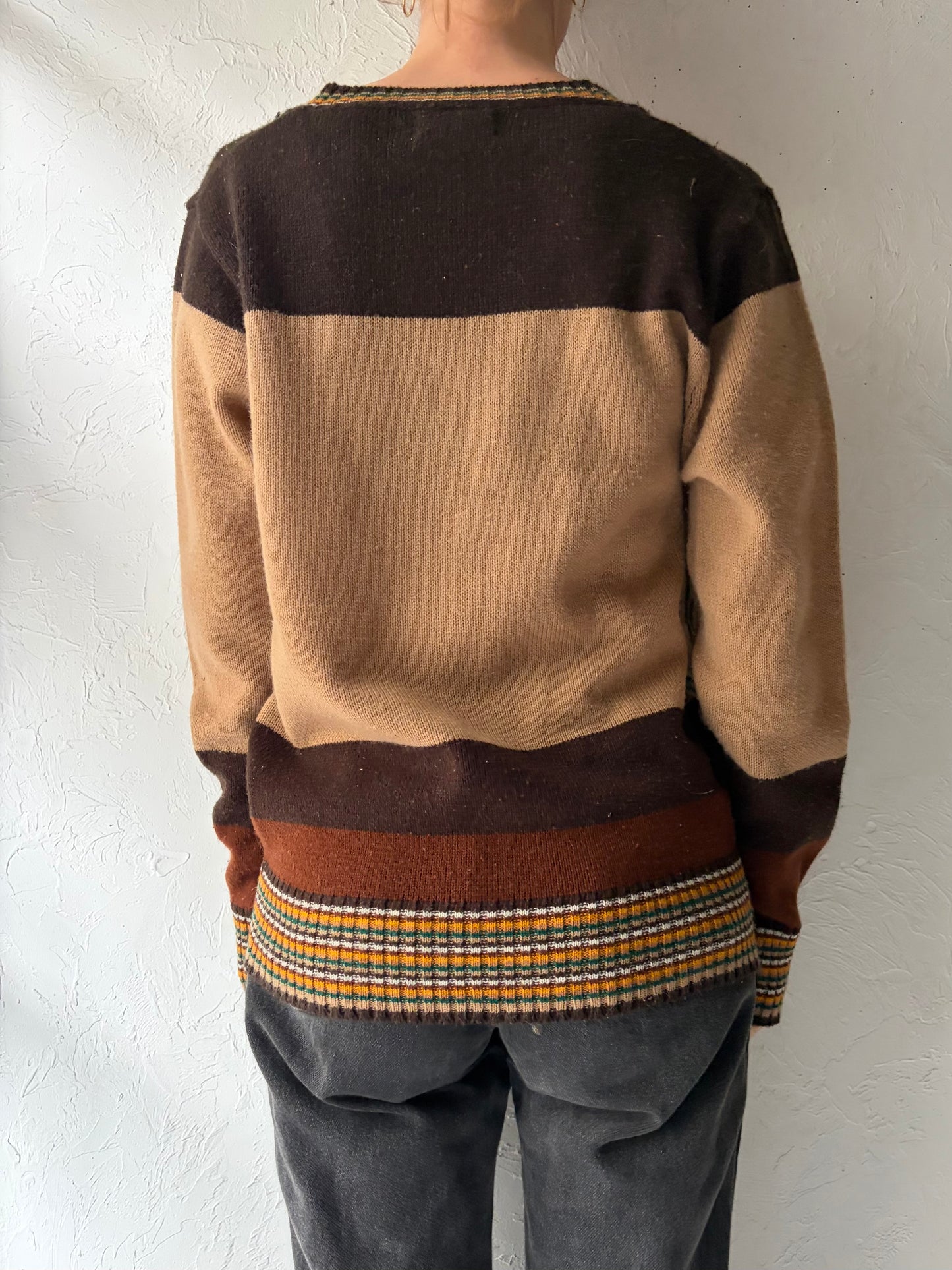 70s 'Collageman' Duck Sweater / Medium